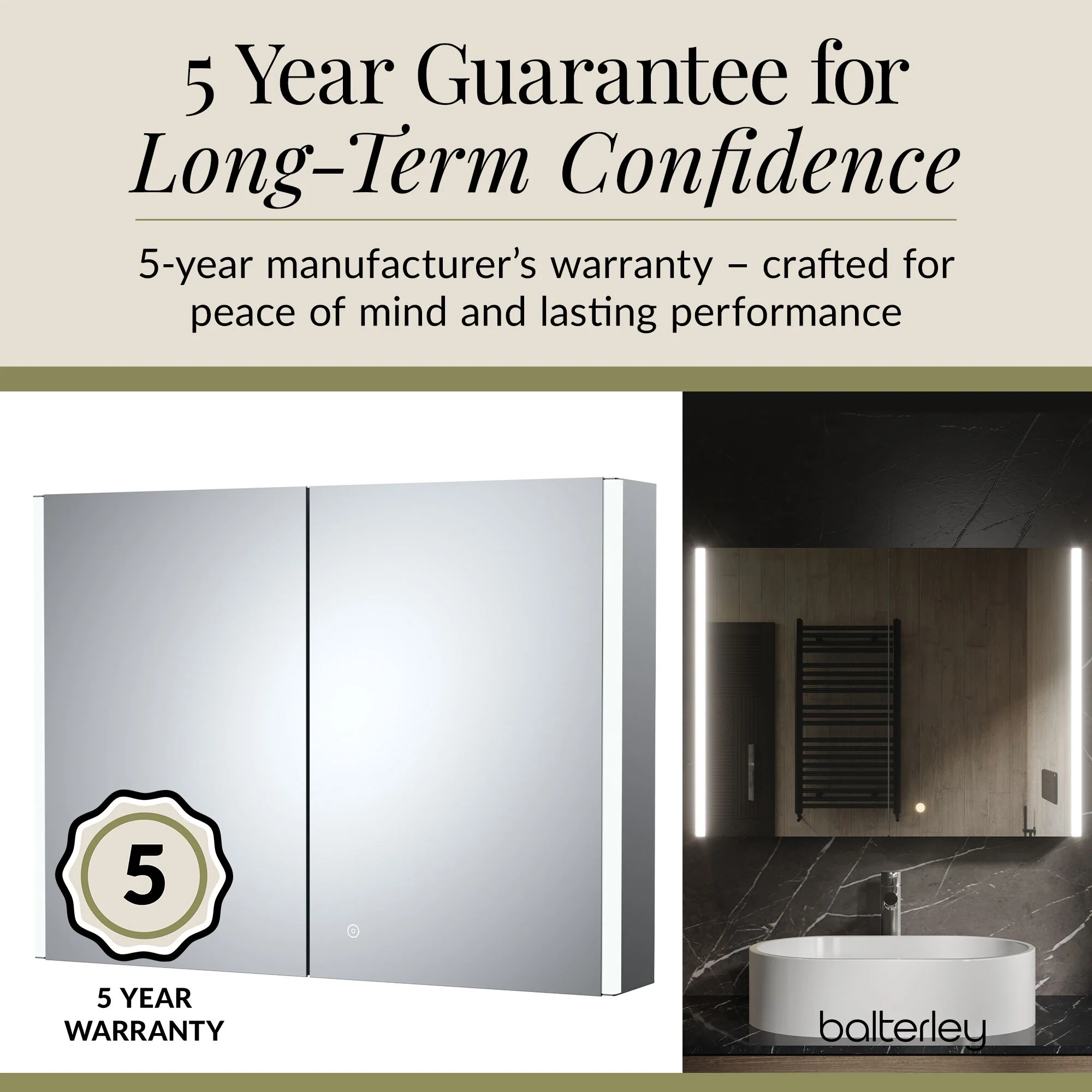 2 Door Touch Sensor Mirror Cabinet with 2 Shelves, Demister & Shaving Socket - Image 9