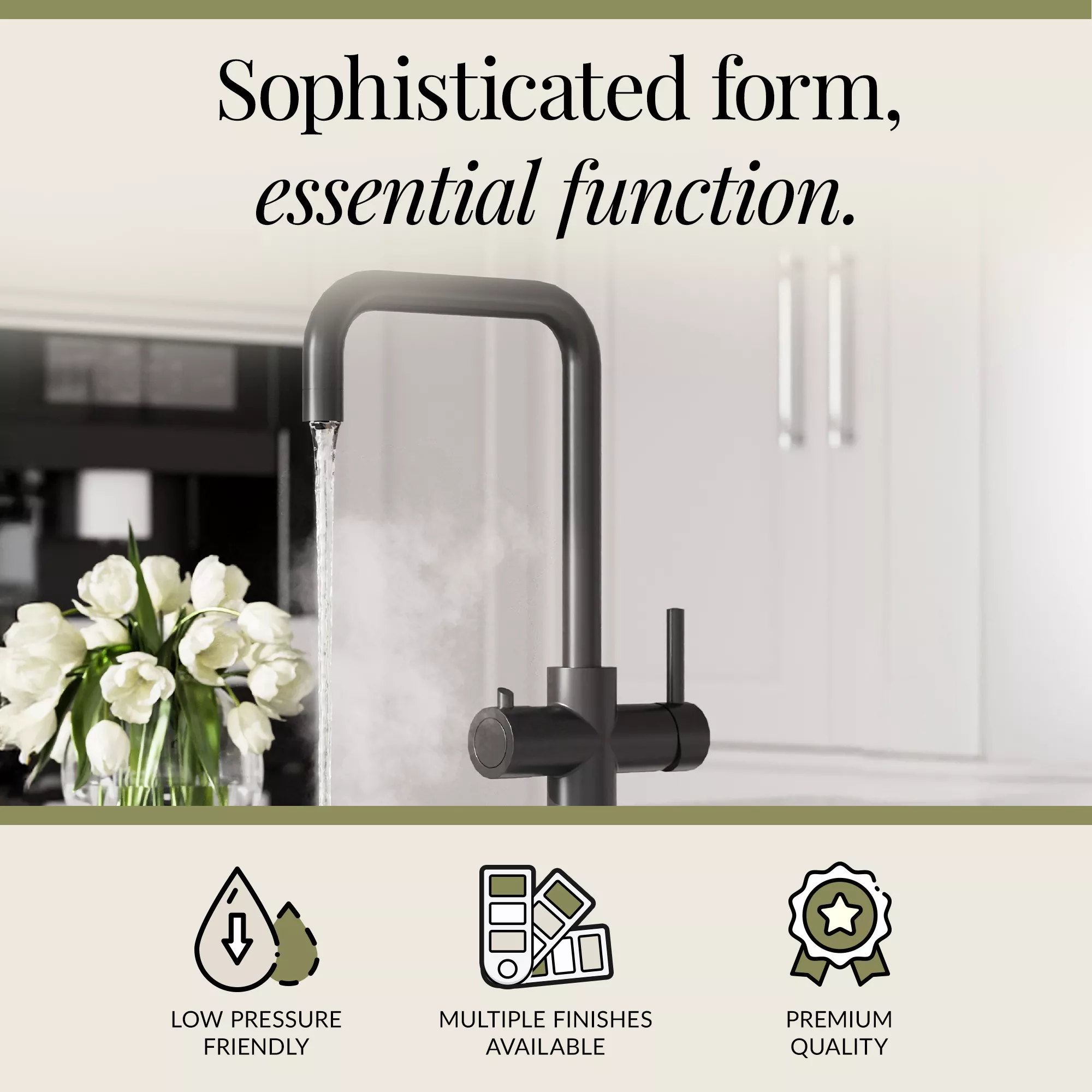 3 in 1 Boiling Water Tap Kit - Instant Hot Water Tap with Dual Lever Handles,Tank and Filter in a range of finishes - Image 23