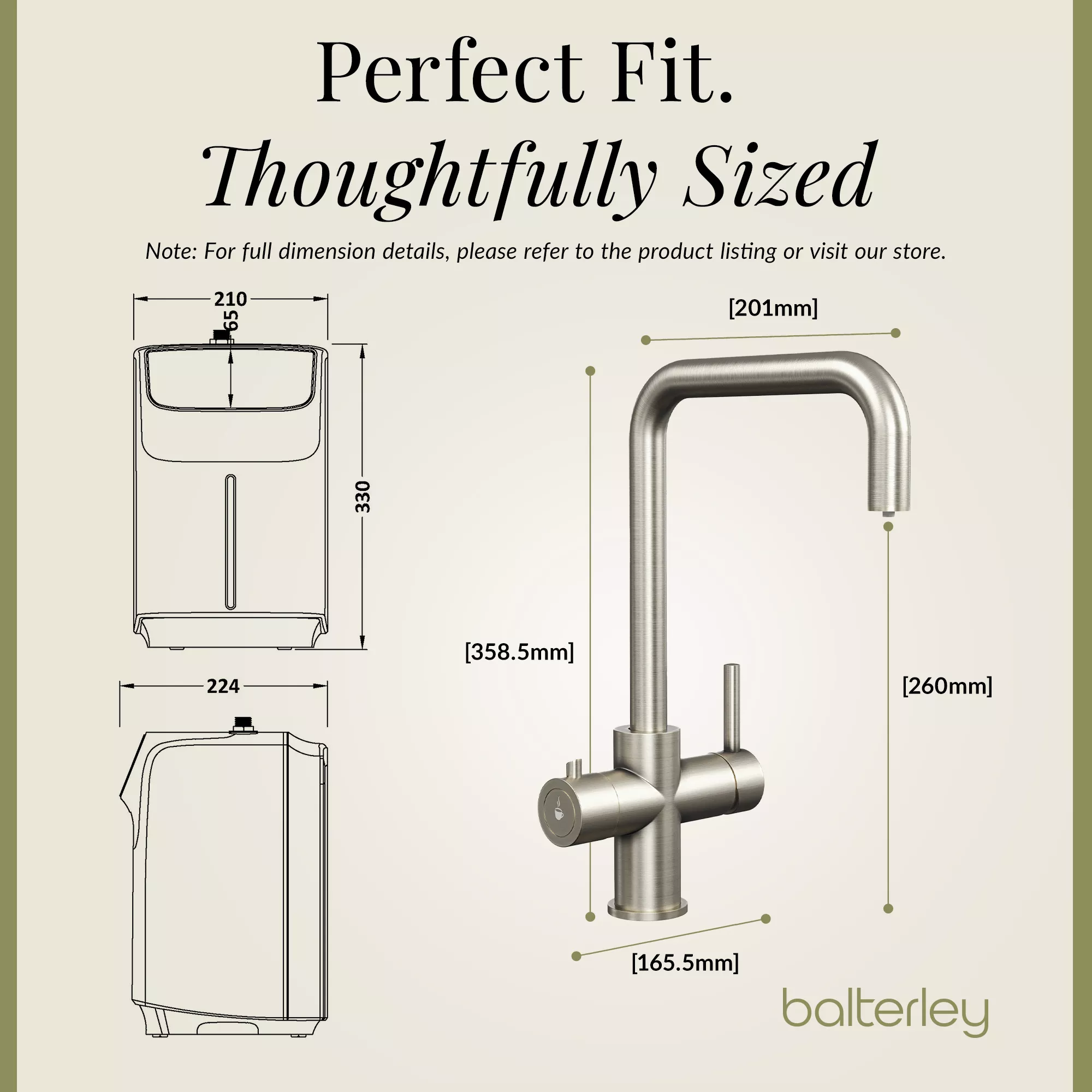 3 in 1 Boiling Water Tap Kit - Instant Hot Water Tap with Dual Lever Handles,Tank and Filter in a range of finishes - Image 32