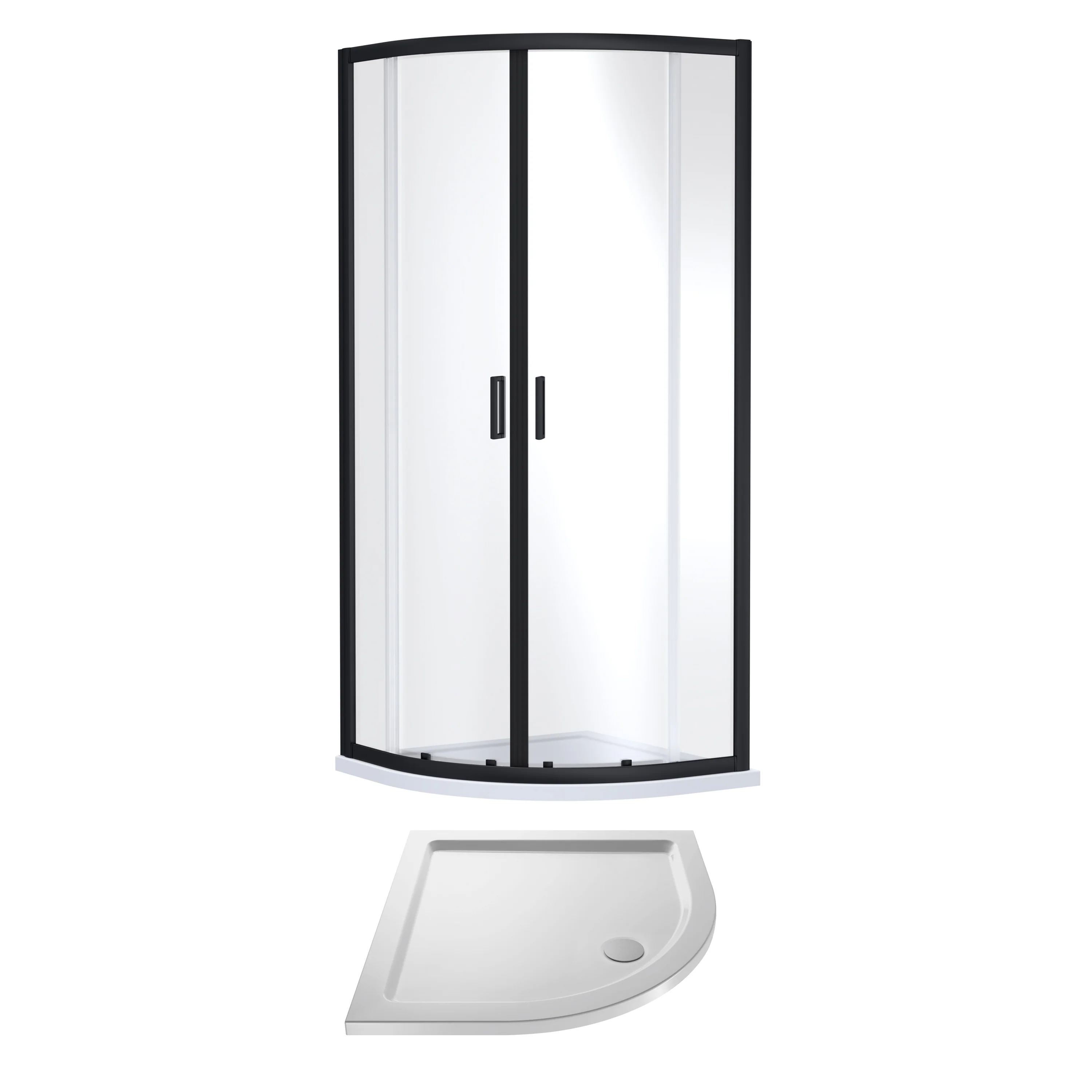 6mm Toughened Safety Glass Quadrant Shower Enclosure and Resin Shower Tray - Choice of Size and Finish - Image 19