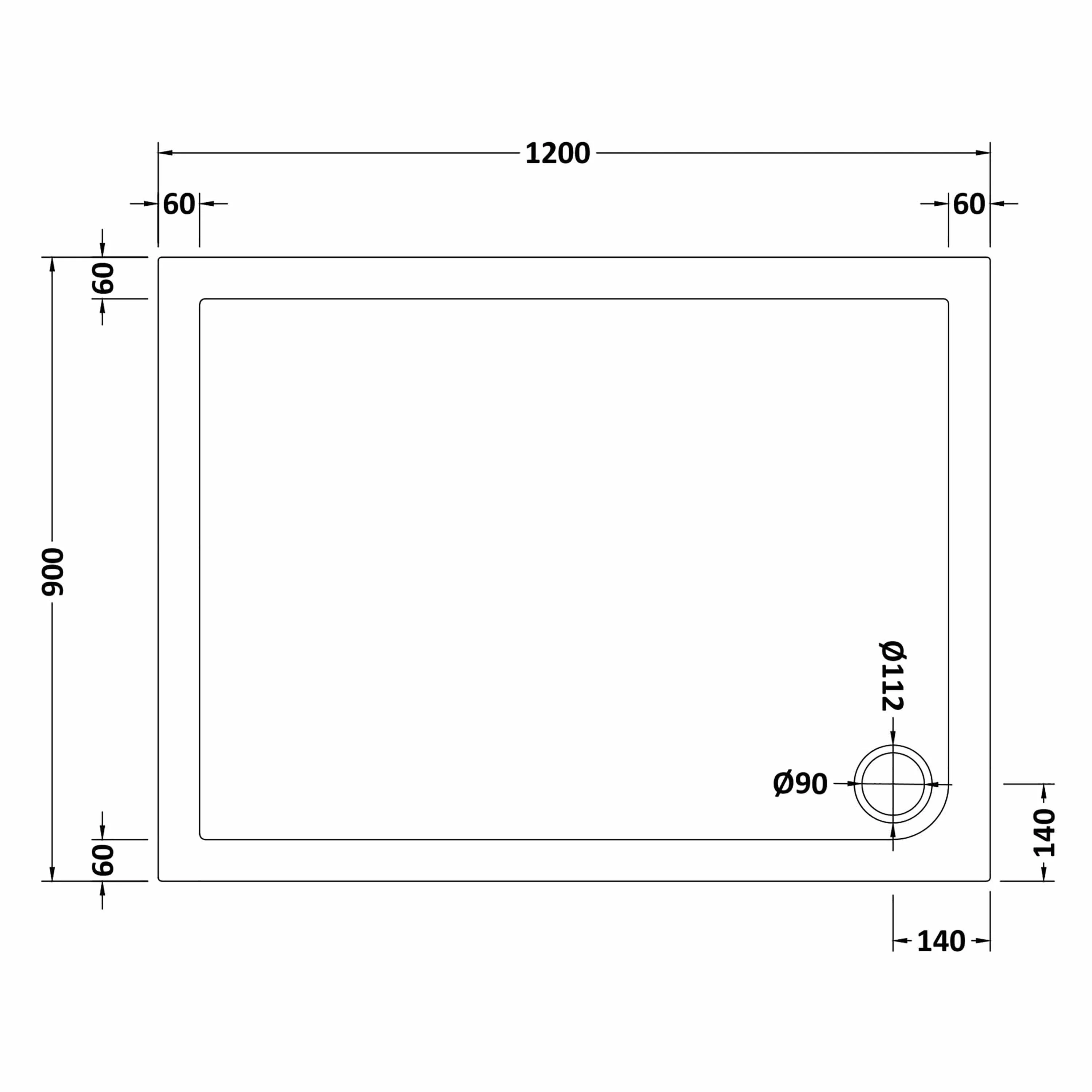 8mm Glass Walk In Wetroom Screen and Hinged Return Screen and Shower Tray - Choice of Size and Finish - Image 100