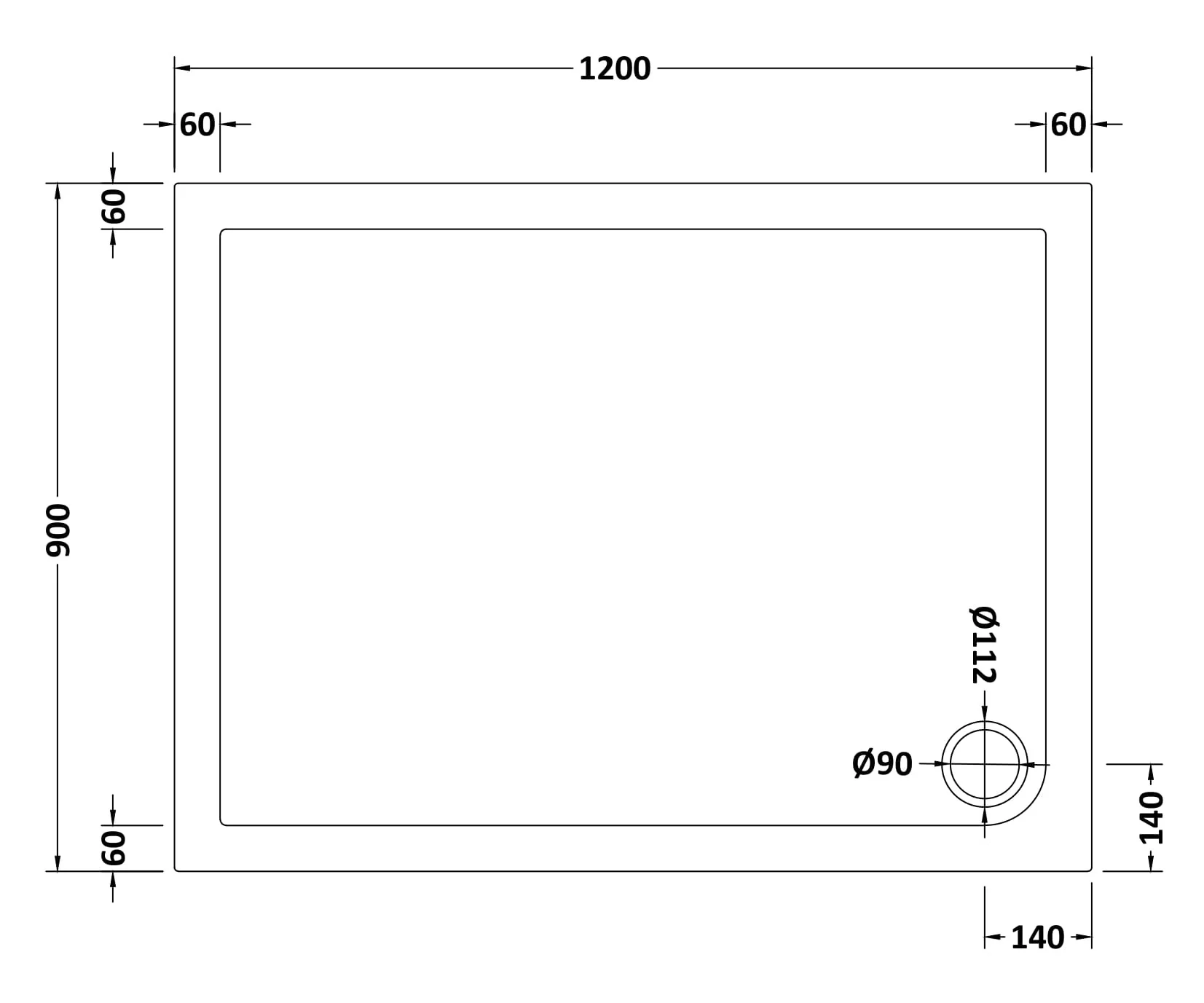 8mm Glass Walk In Wetroom Screen and Hinged Return Screen and Shower Tray - Choice of Size and Finish - Image 13