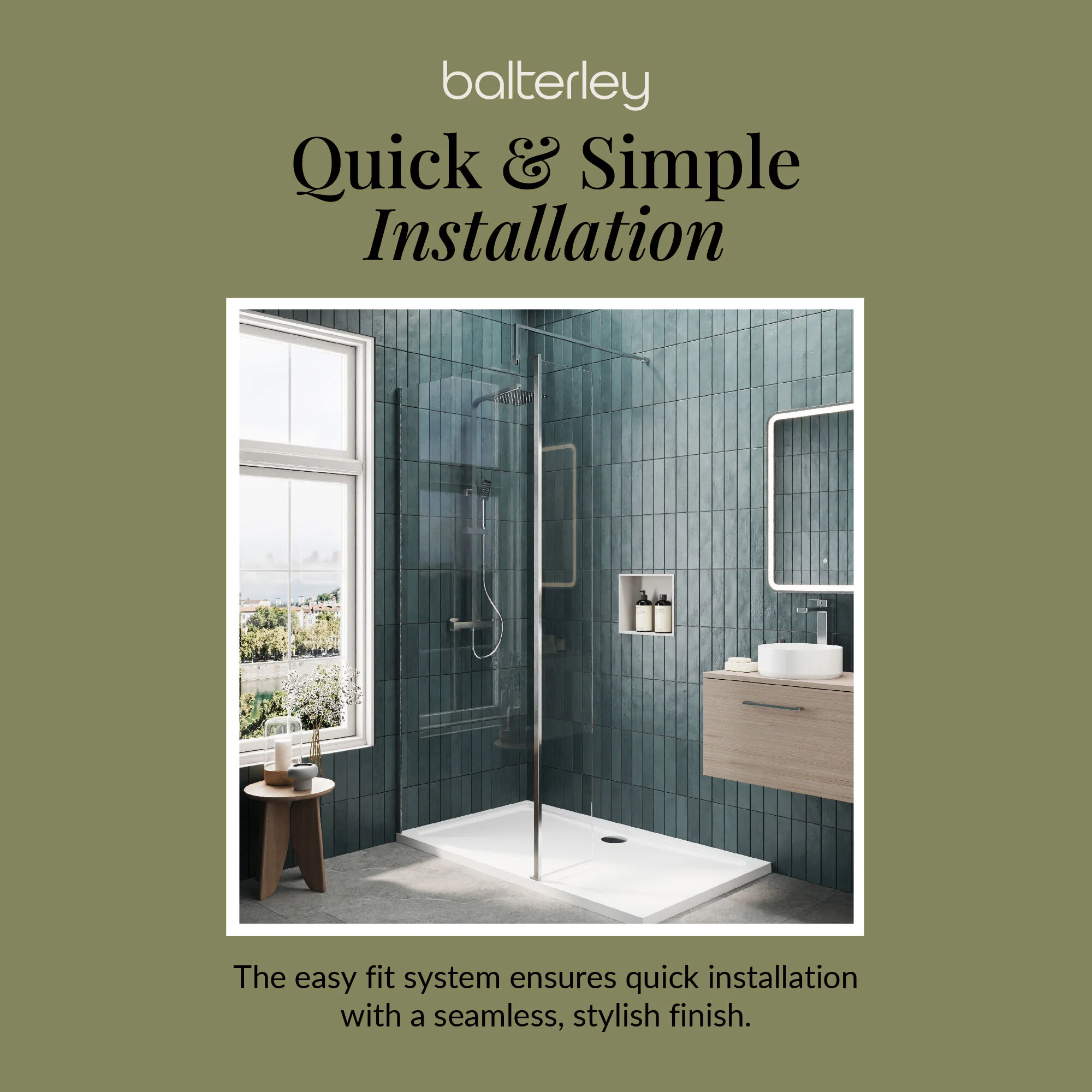 8mm Glass Walk In Wetroom Screen and Hinged Return Screen and Shower Tray - Choice of Size and Finish - Image 218