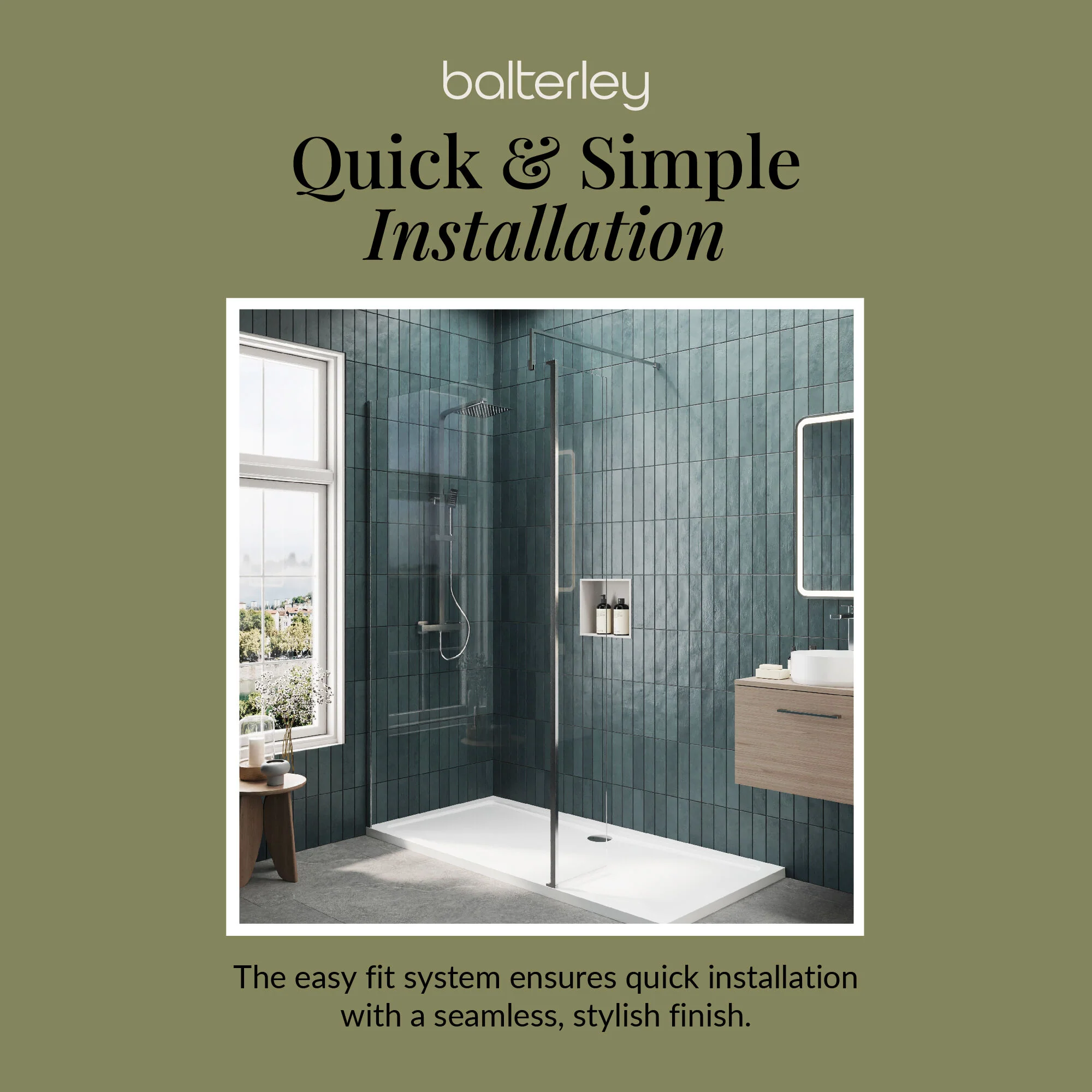 8mm Glass Walk In Wetroom Screen and Hinged Return Screen and Shower Tray - Choice of Size and Finish - Image 228