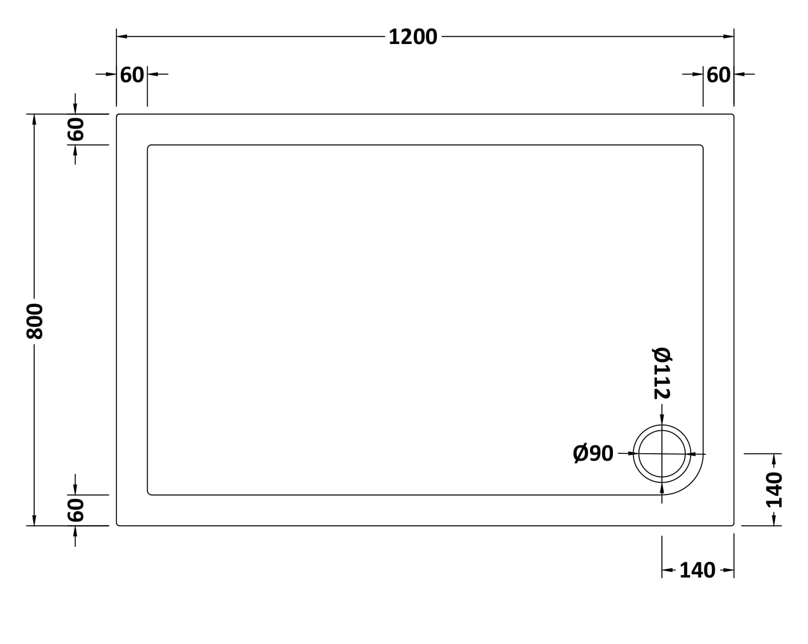 8mm Glass Walk In Wetroom Screen and Hinged Return Screen and Shower Tray - Choice of Size and Finish - Image 8