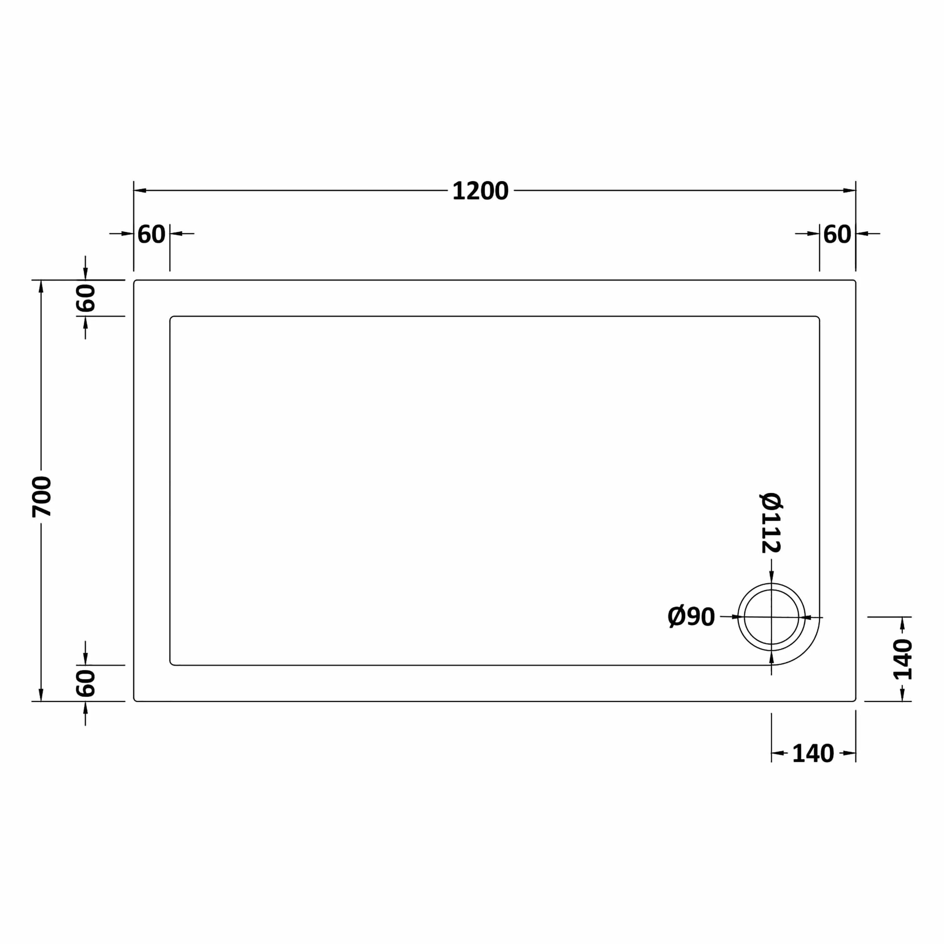 8mm Glass Walk In Wetroom Screen and Hinged Return Screen and Shower Tray - Choice of Size and Finish - Image 89