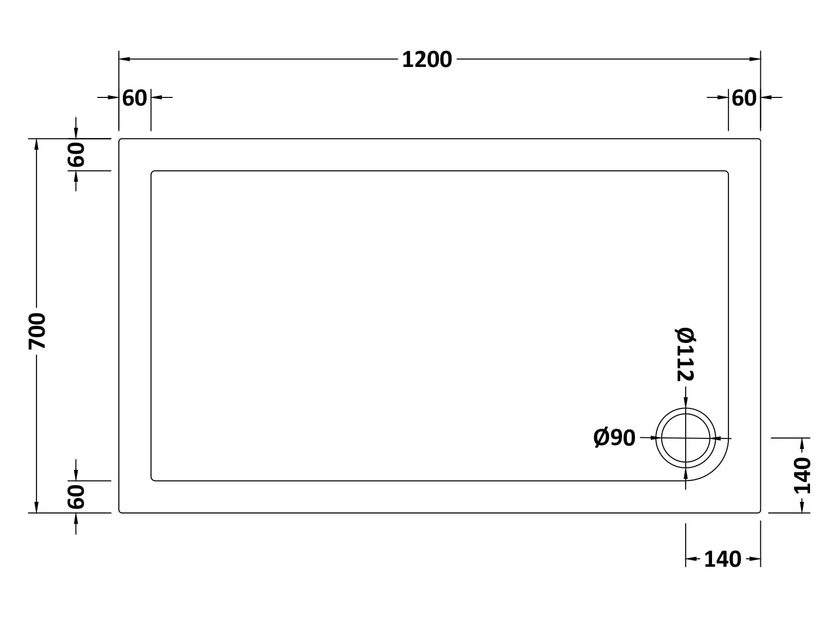 8mm Glass Walk In Wetroom Screen and Hinged Return Screen and Shower Tray - Choice of Size and Finish - Image 91