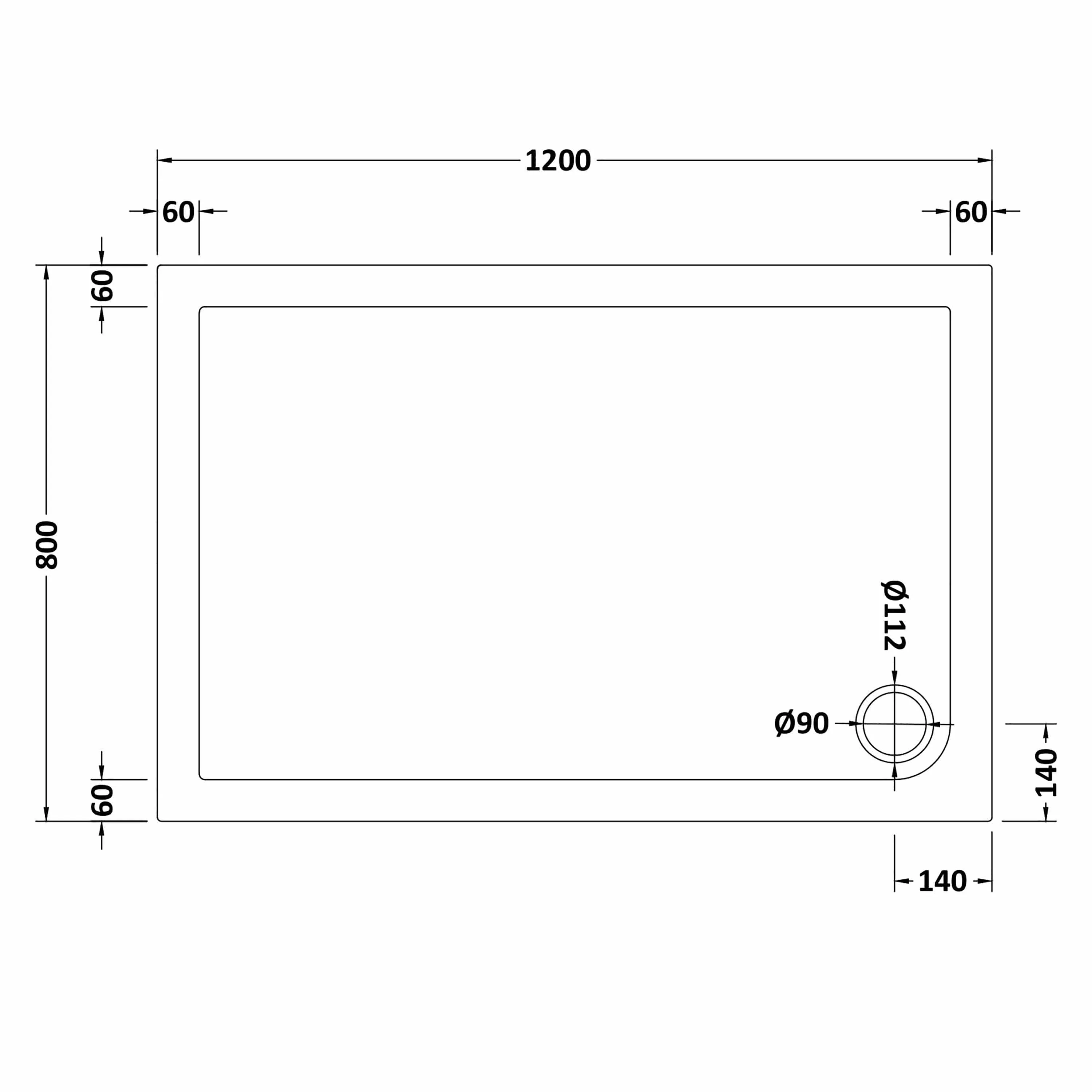 8mm Glass Walk In Wetroom Screen and Hinged Return Screen and Shower Tray - Choice of Size and Finish - Image 95