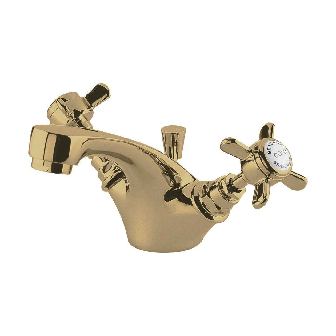Balterley Hanchurch Traditional Mono Basin Mixer Tap - Chrome or Brushed Brass