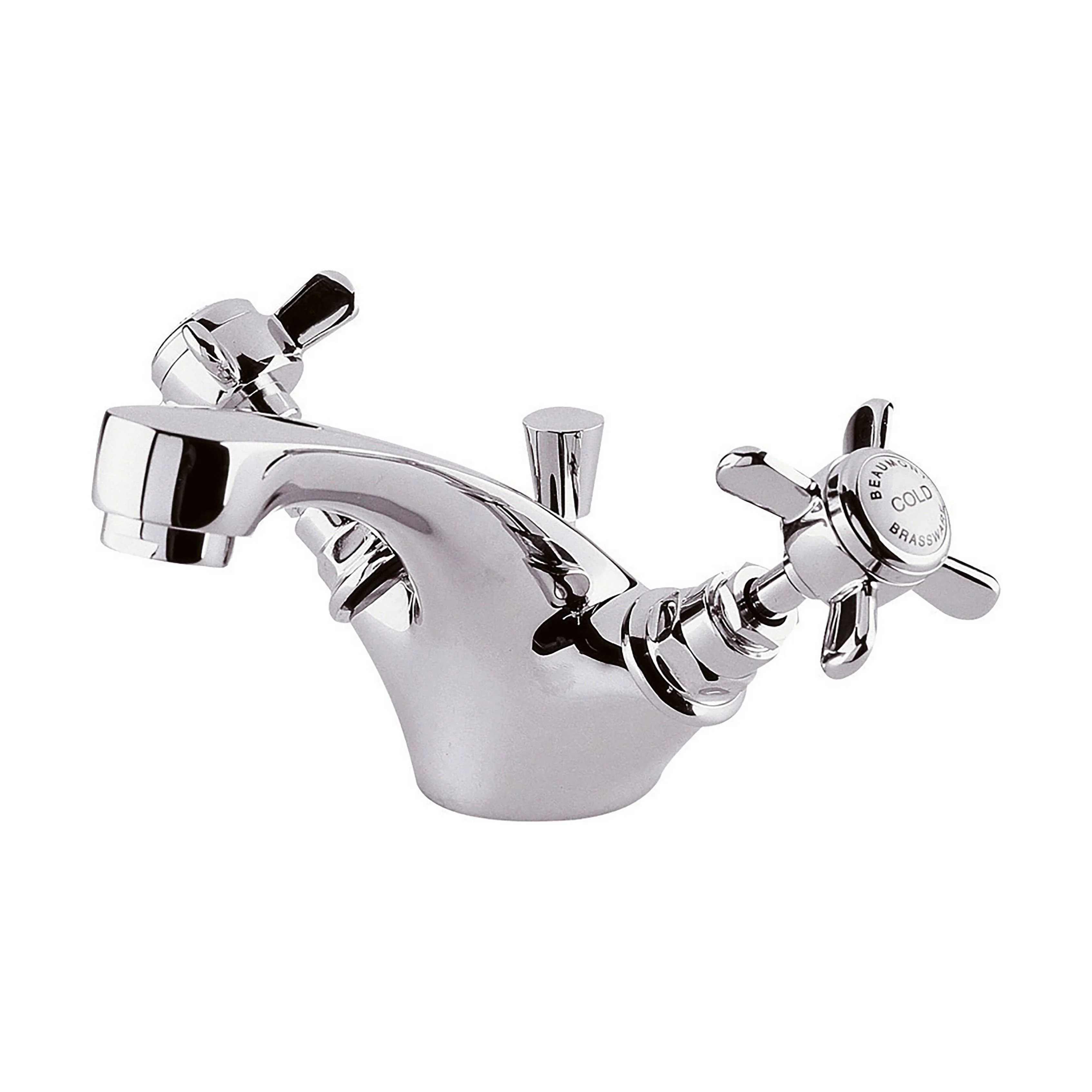 Balterley Hanchurch Traditional Mono Basin Mixer Tap - Chrome or Brushed Brass - Image 2