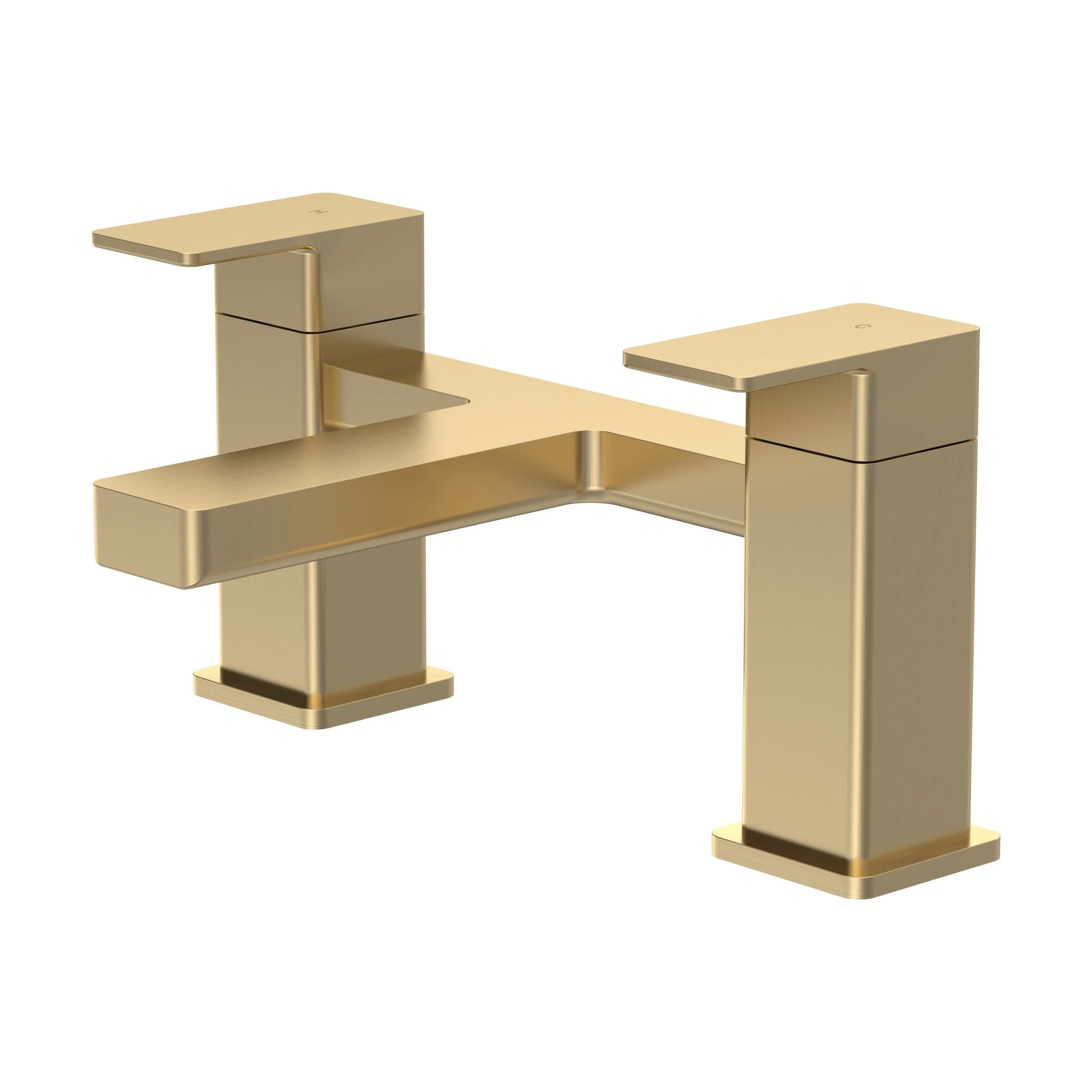 Milldale Square Dual Lever Deck Mounted Bath Filler Tap - Choice of Finish - Image 3