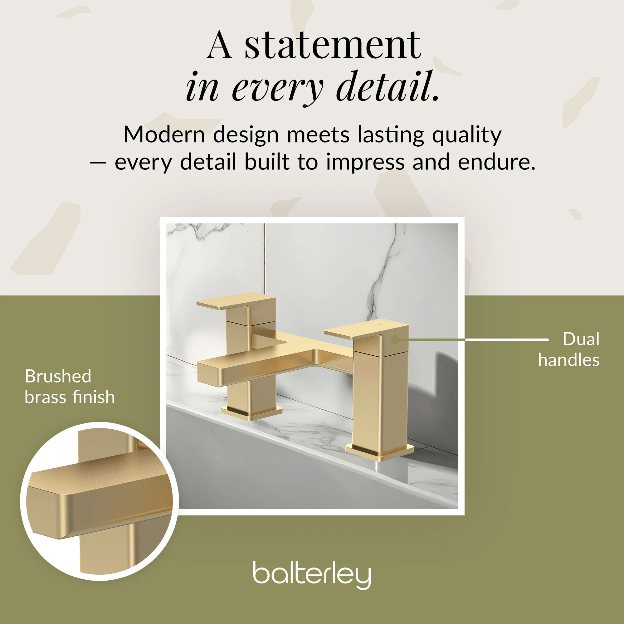 Milldale Square Dual Lever Deck Mounted Bath Filler Tap - Choice of Finish - Image 30