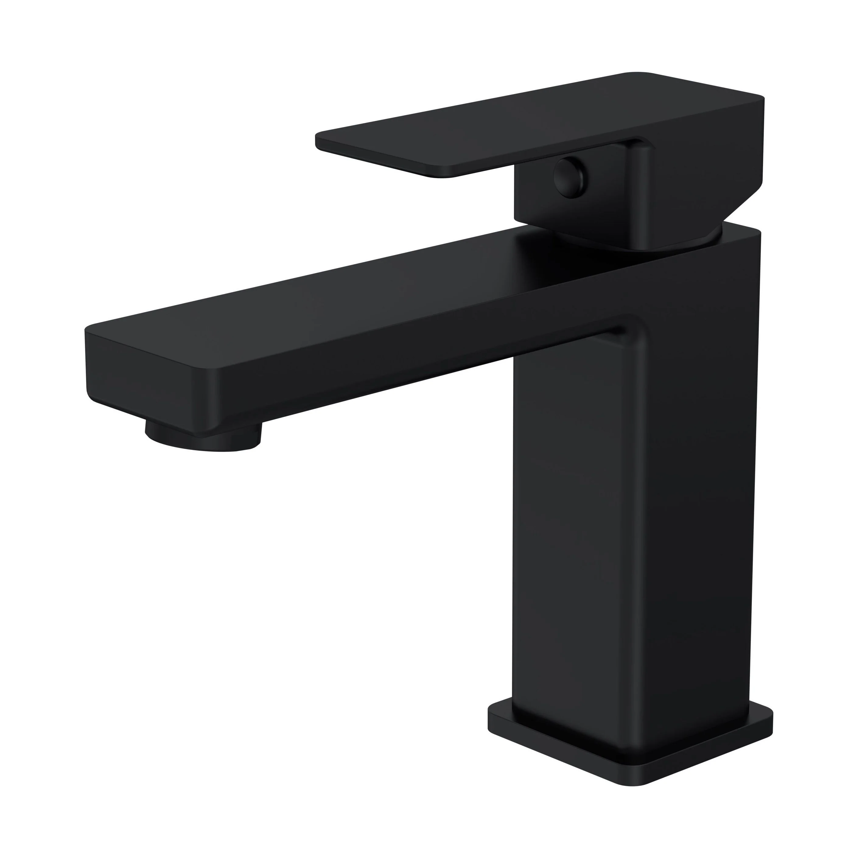Milldale Contemporary Square Mono Basin Mixer Bathroom Sink Tap with Push Button Waste