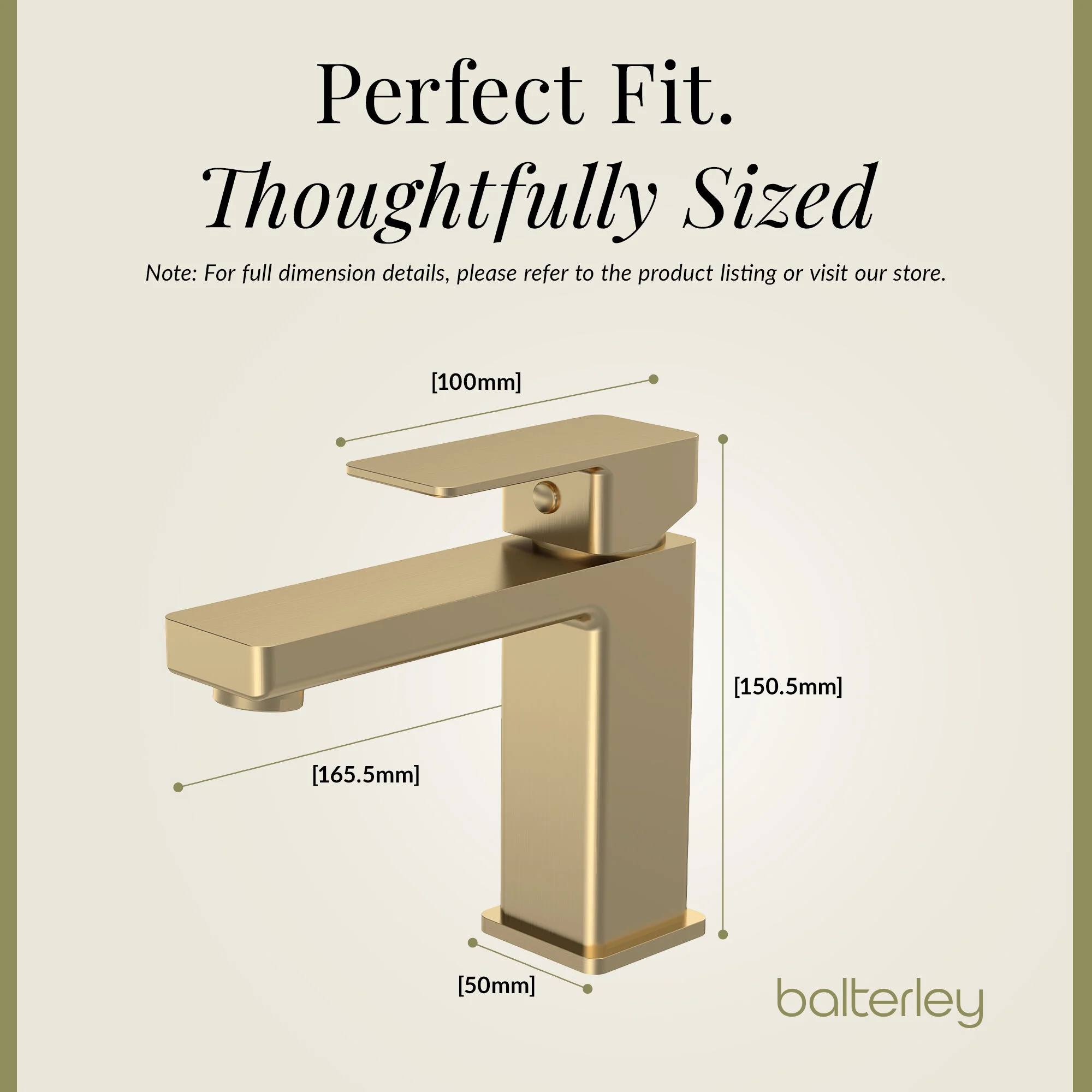 Milldale Contemporary Square Mono Basin Mixer Bathroom Sink Tap with Push Button Waste - Image 26
