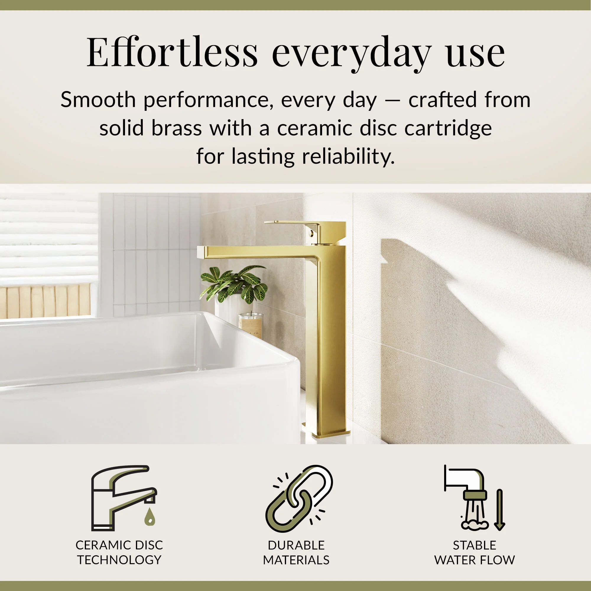 Milldale Contemporary Square Tall High Rise Mono Basin Mixer Tap - Choice of Finish - Image 15