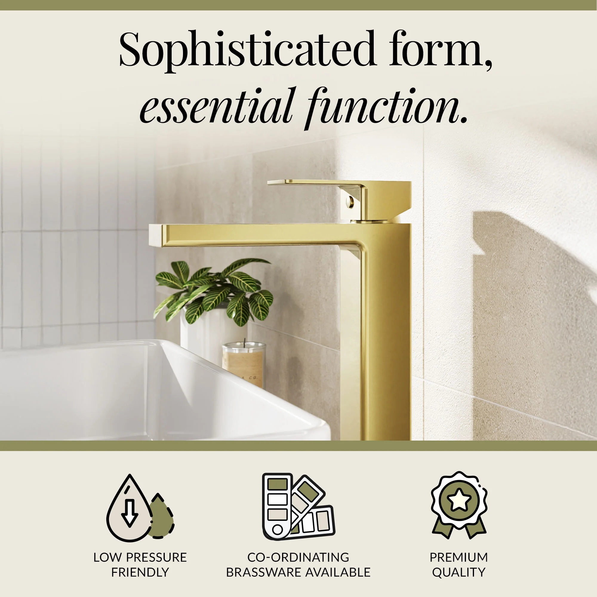 Milldale Contemporary Square Tall High Rise Mono Basin Mixer Tap - Choice of Finish - Image 16