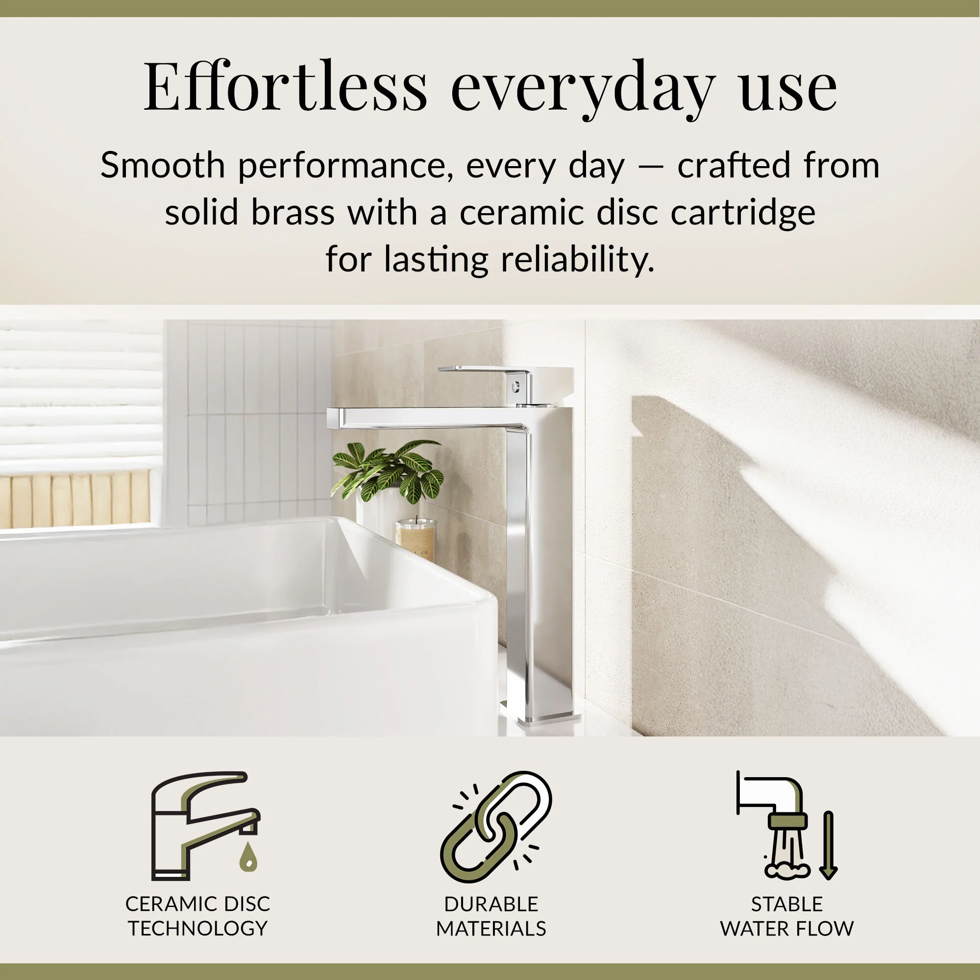 Milldale Contemporary Square Tall High Rise Mono Basin Mixer Tap - Choice of Finish - Image 17