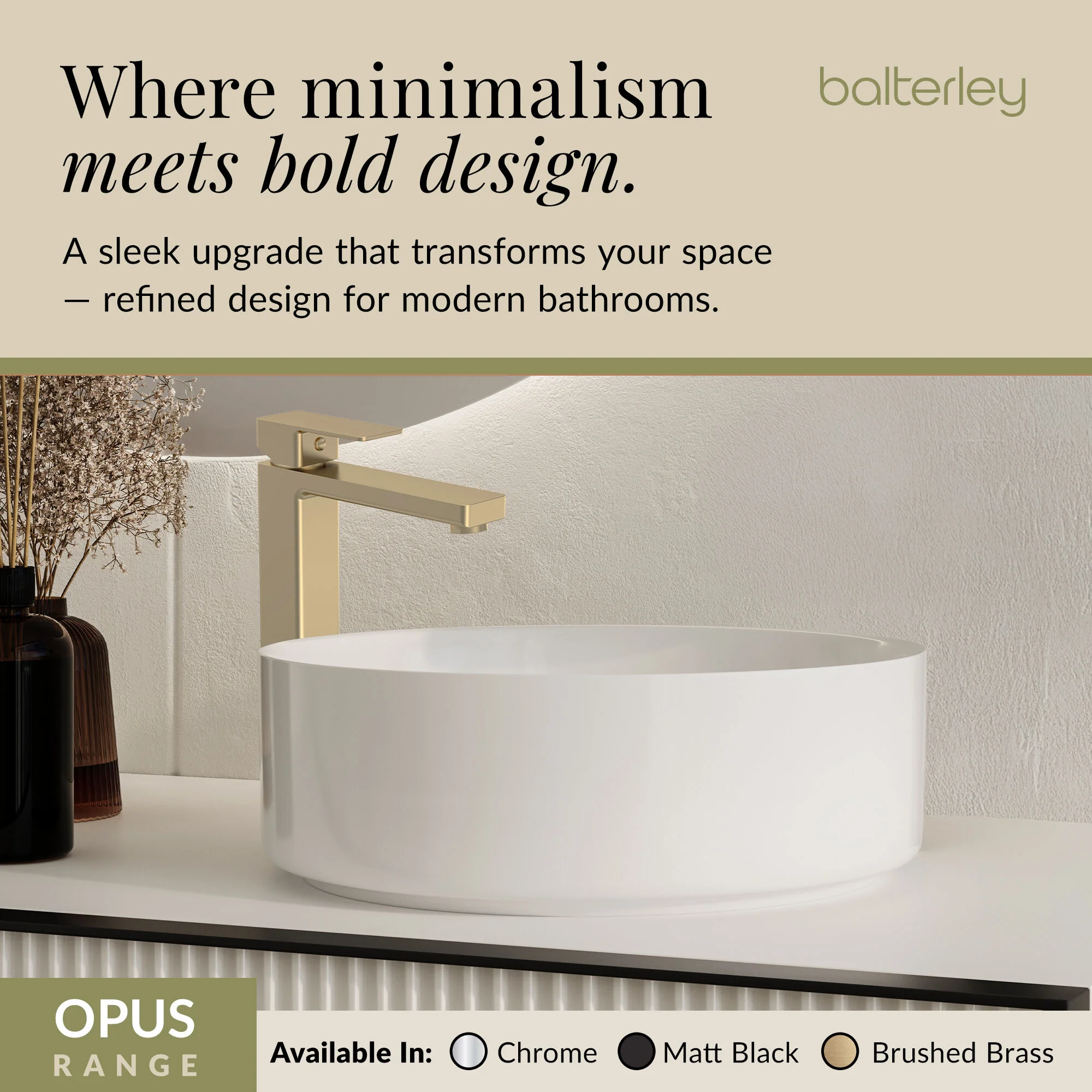 Milldale Contemporary Square Tall High Rise Mono Basin Mixer Tap - Choice of Finish - Image 18