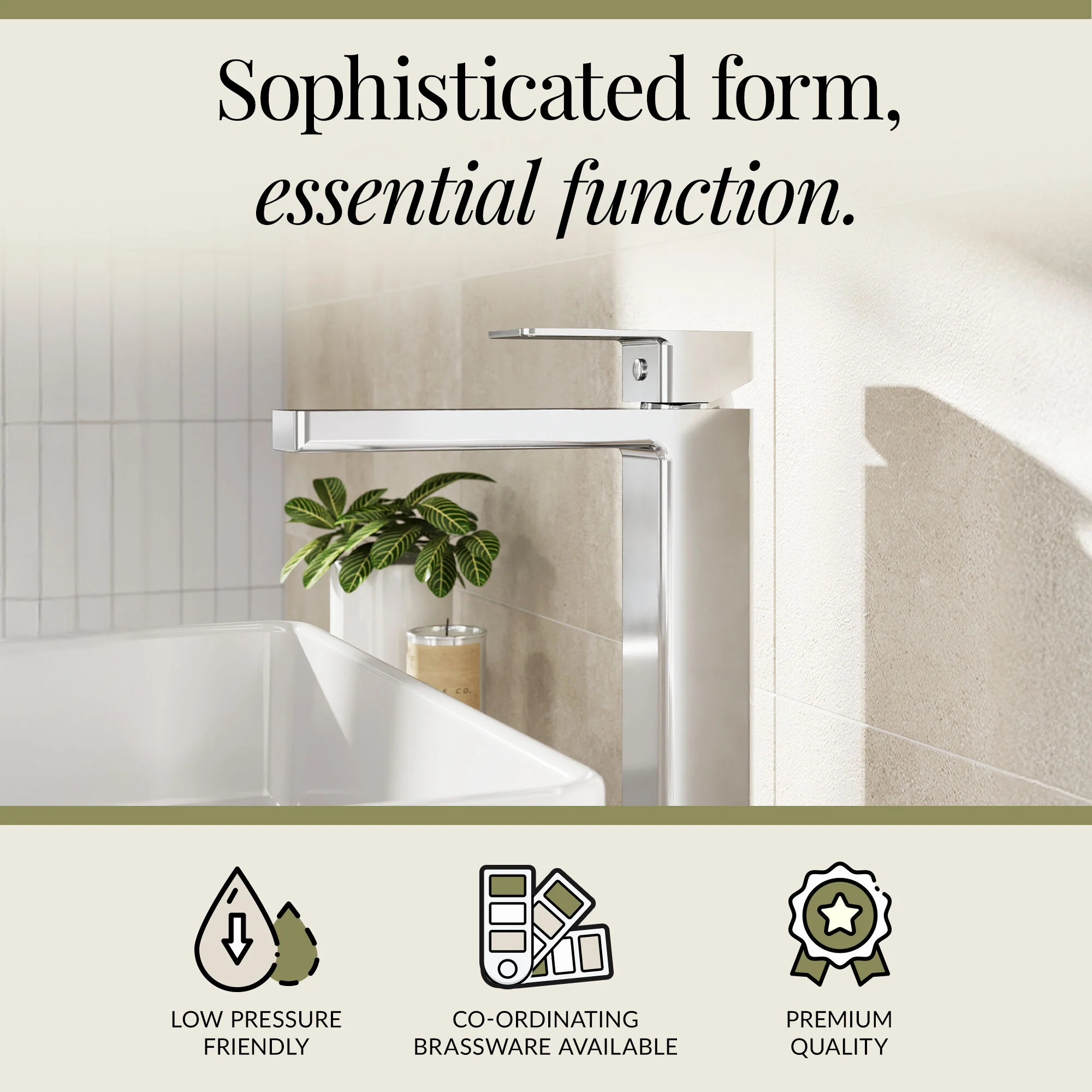 Milldale Contemporary Square Tall High Rise Mono Basin Mixer Tap - Choice of Finish - Image 19