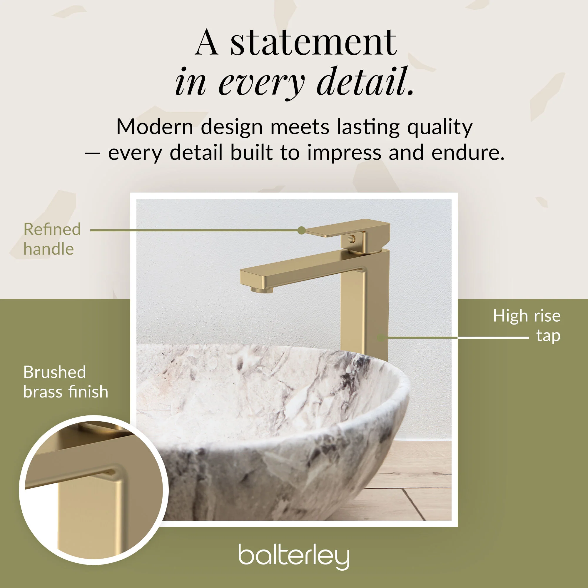 Milldale Contemporary Square Tall High Rise Mono Basin Mixer Tap - Choice of Finish - Image 24