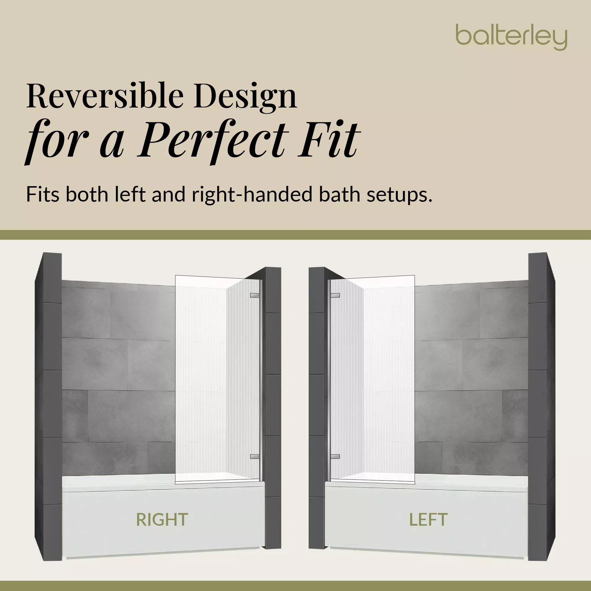 Contemporary 8mm Toughened Safety Glass Square Hinged Fluted Bath Screen - 1520 x 830 x 24mm - Choice of Colour - Image 19