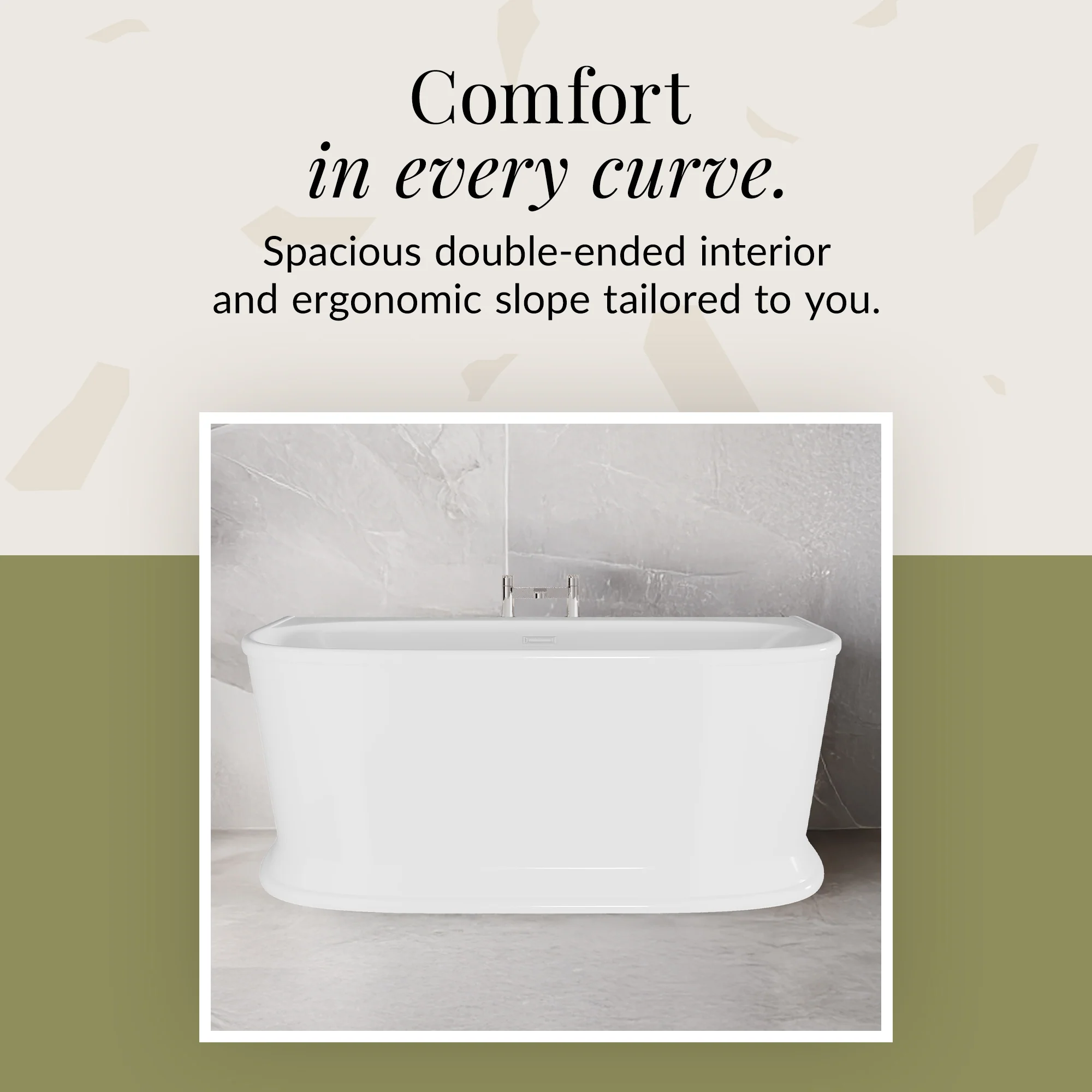 Contemporary Back To Wall Freestanding Bath from Balterley - Multiple Sizes Available - Image 12