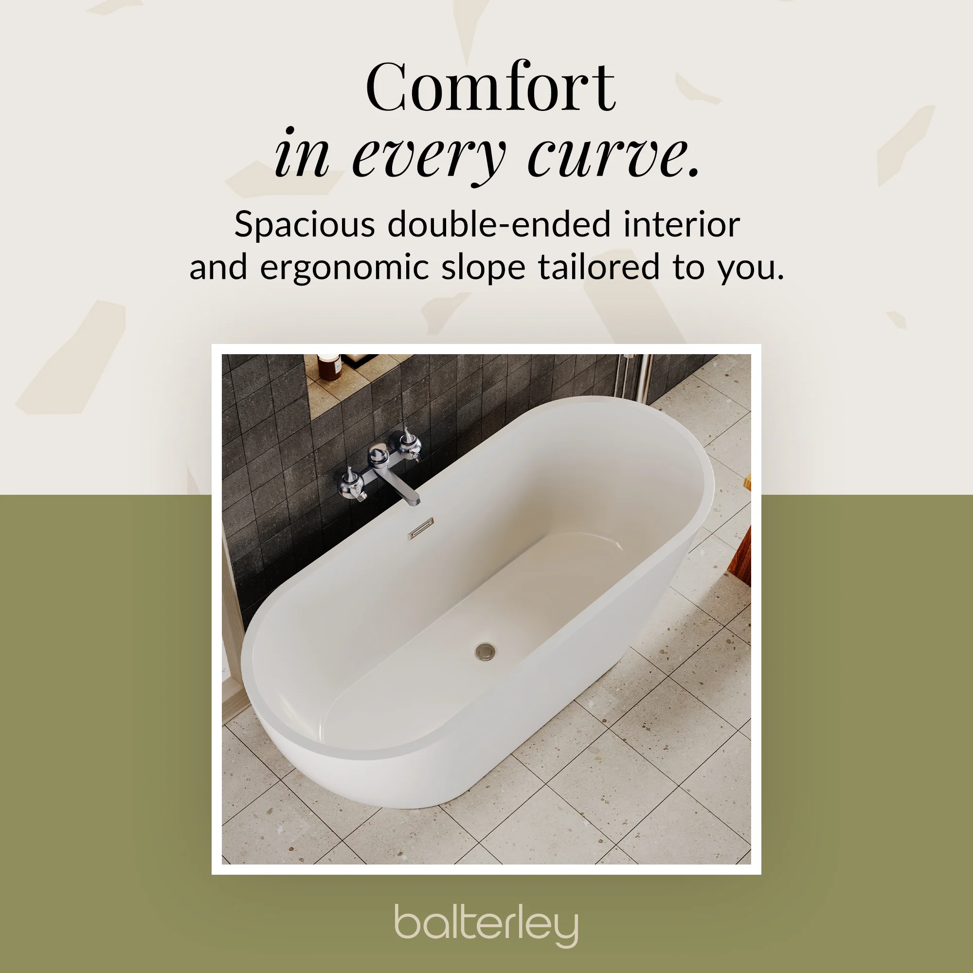 Contemporary Oval Freestanding Bath and Waste from Balterley - Multiple Sizes Available - Image 15
