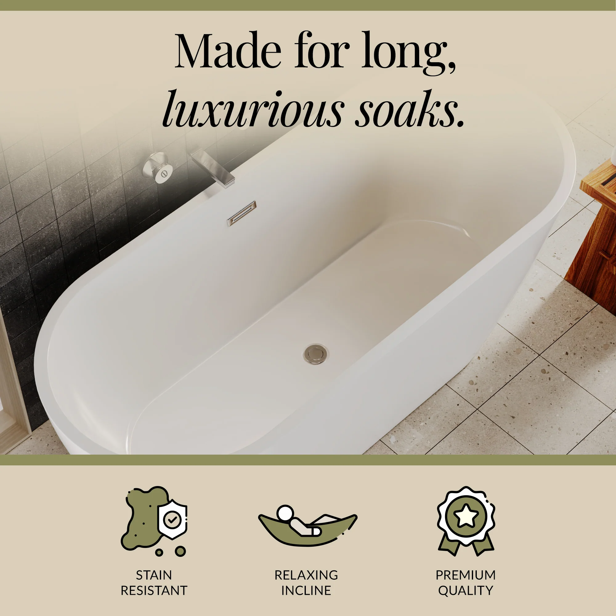 Contemporary Oval Freestanding Bath and Waste from Balterley - Multiple Sizes Available - Image 28