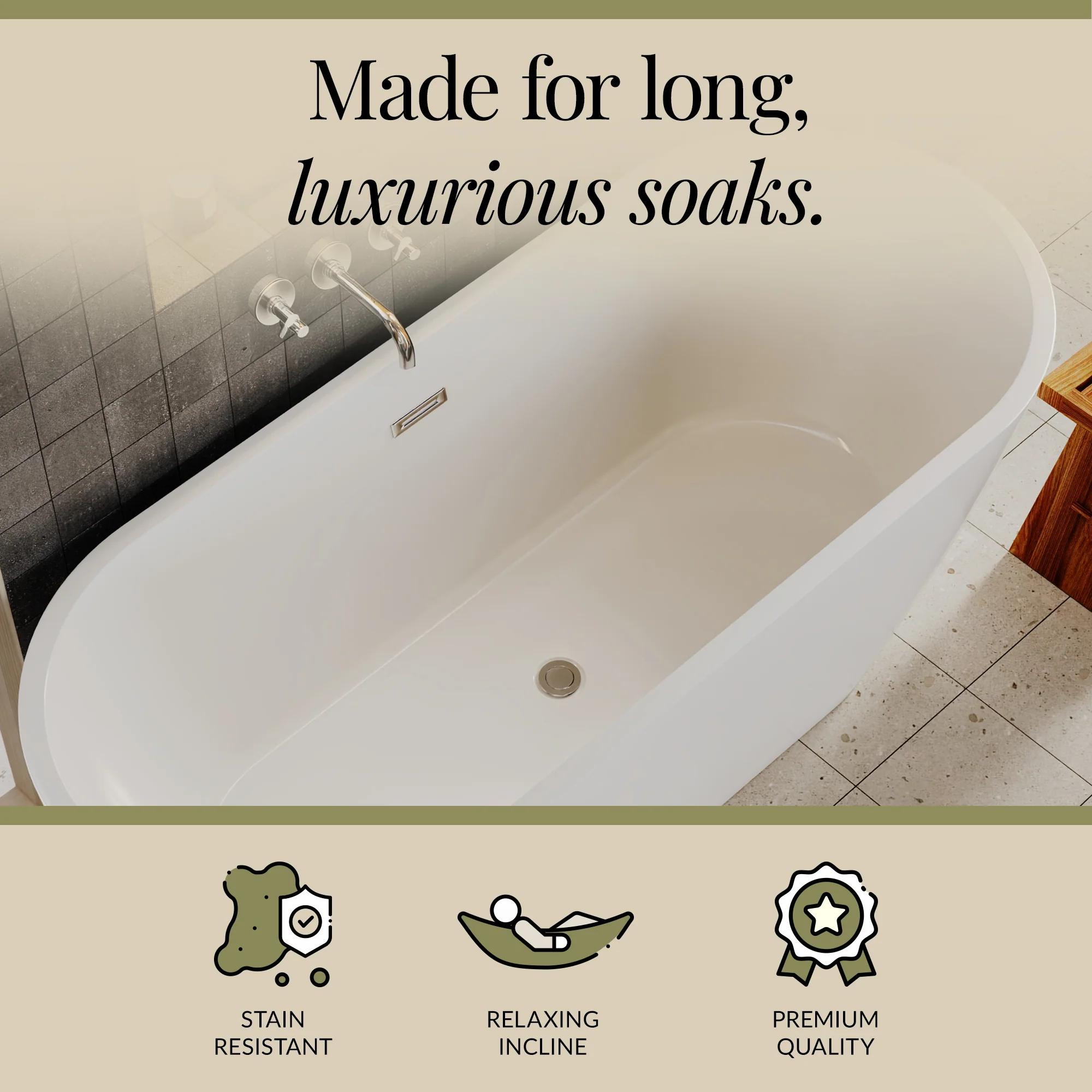 Contemporary Oval Freestanding Bath and Waste from Balterley - Multiple Sizes Available - Image 33