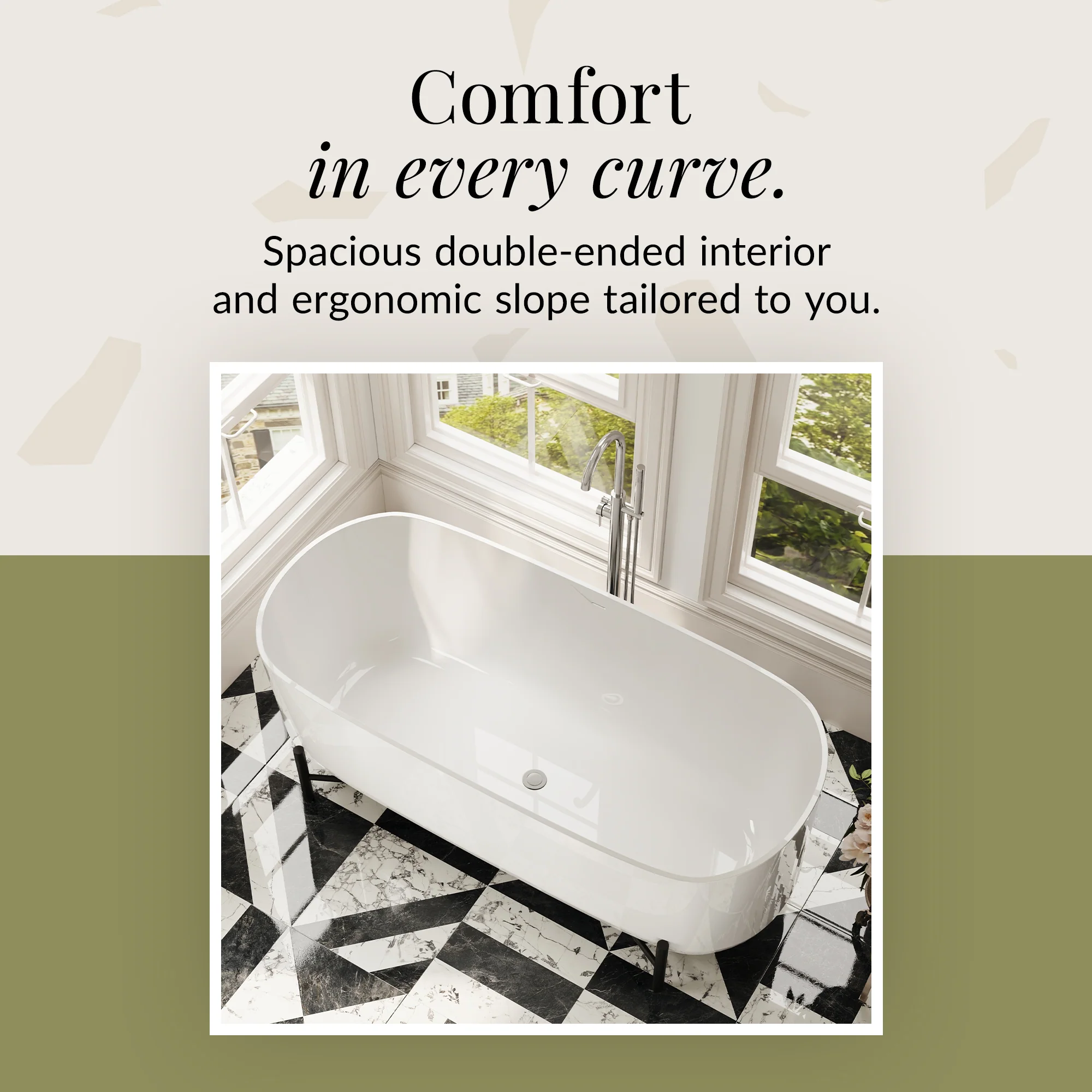Contemporary Oval Freestanding Bath & Stand from Balterley - Multiple Sizes - Image 15