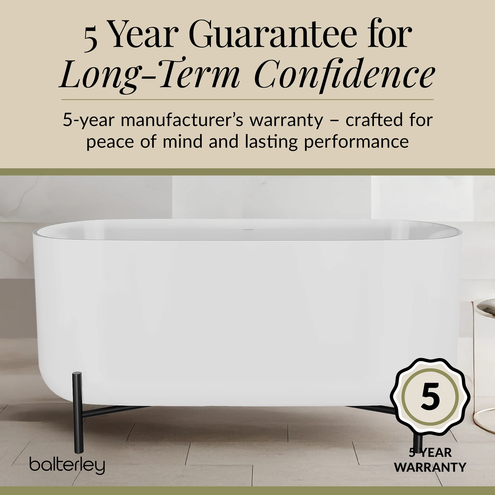 Contemporary Oval Freestanding Bath & Stand from Balterley - Multiple Sizes - Image 19