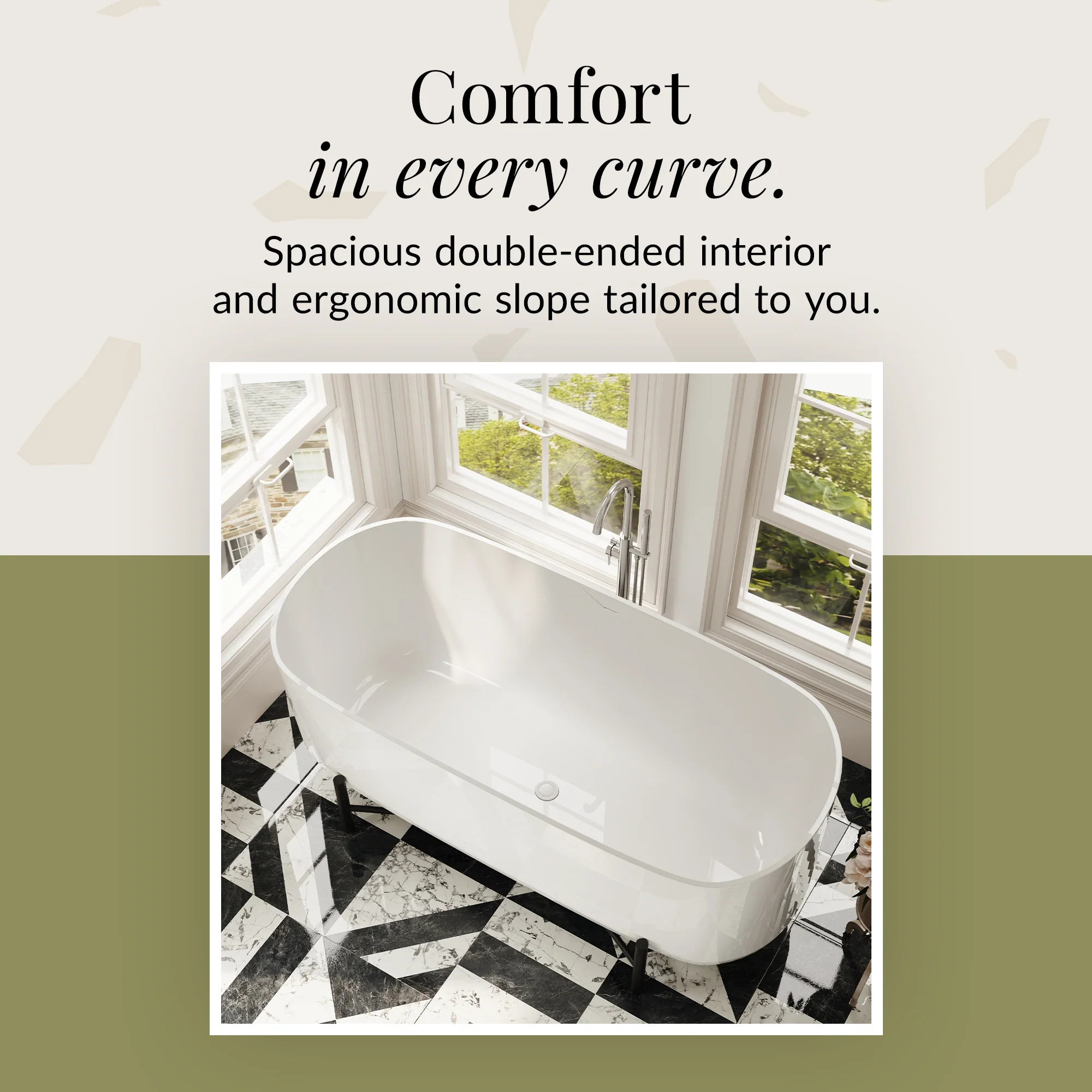Contemporary Oval Freestanding Bath & Stand from Balterley - Multiple Sizes - Image 21