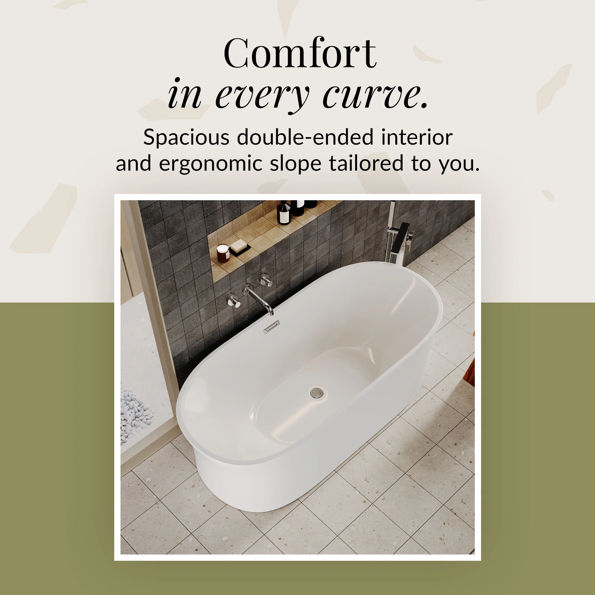 Contemporary White Curved Freestanding Bath from Balterley - Multiple Sizes Available - Image 11