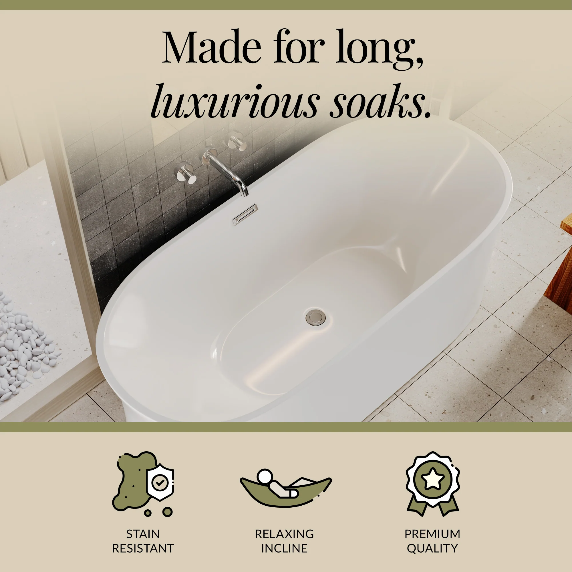 Contemporary White Curved Freestanding Bath from Balterley - Multiple Sizes Available - Image 13