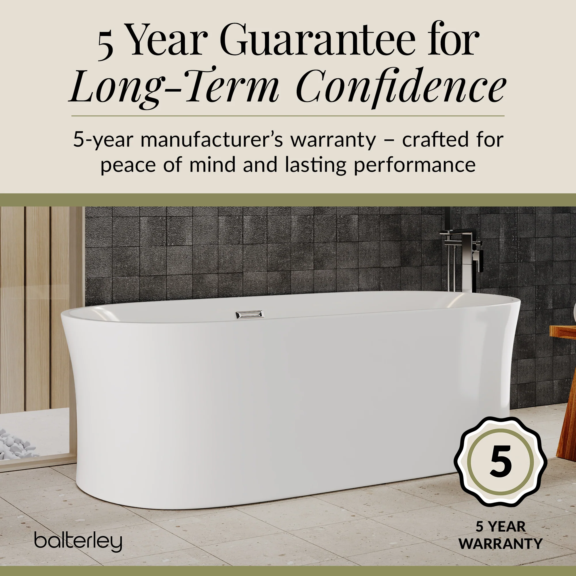 Contemporary White Curved Freestanding Bath from Balterley - Multiple Sizes Available - Image 14