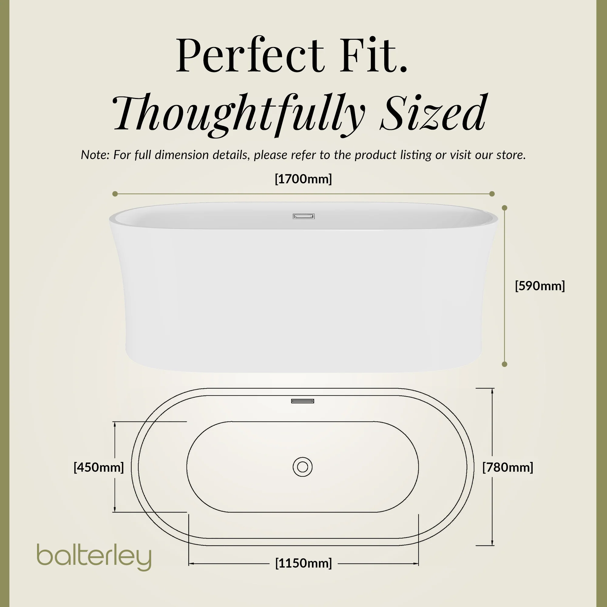 Contemporary White Curved Freestanding Bath from Balterley - Multiple Sizes Available - Image 15