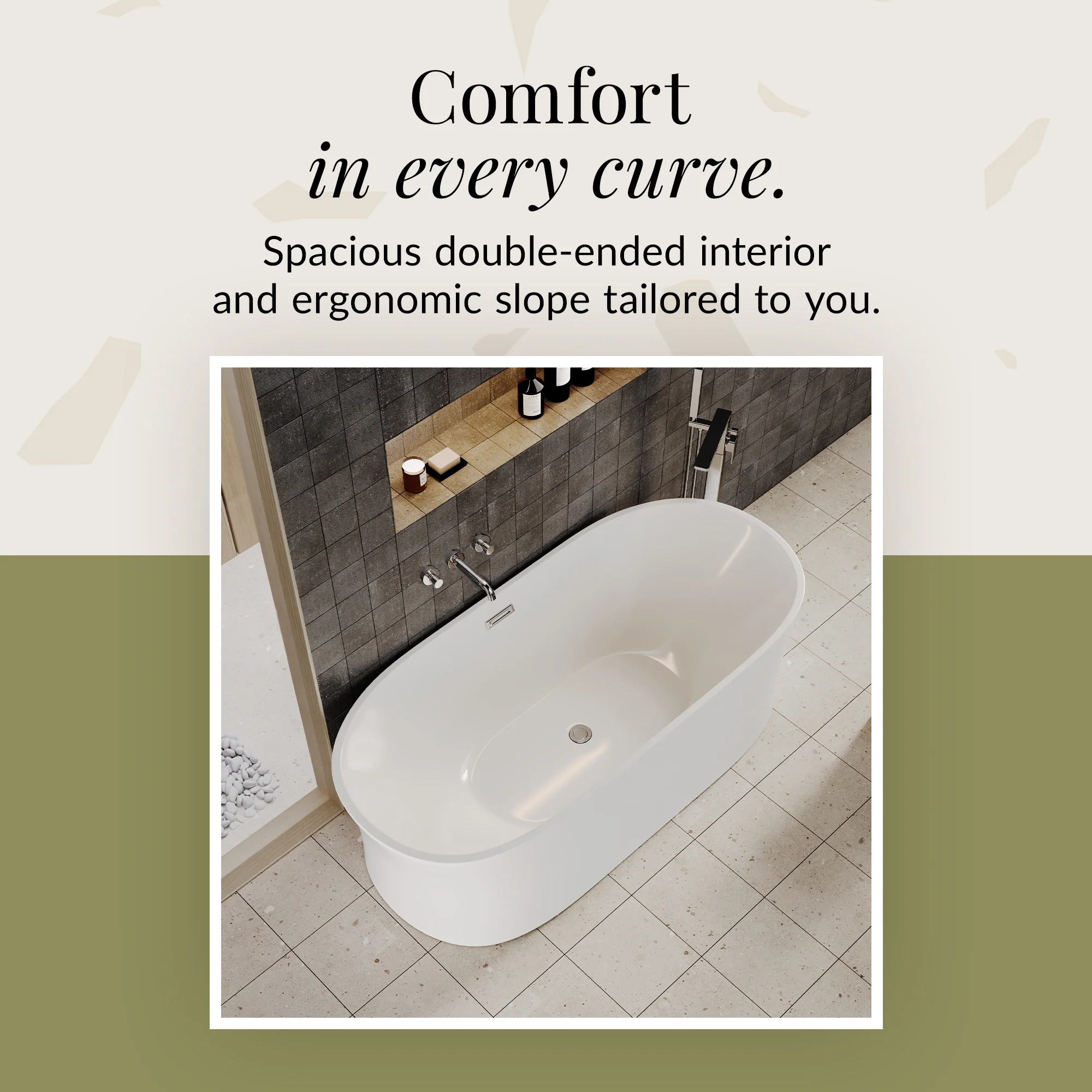 Contemporary White Curved Freestanding Bath from Balterley - Multiple Sizes Available - Image 19