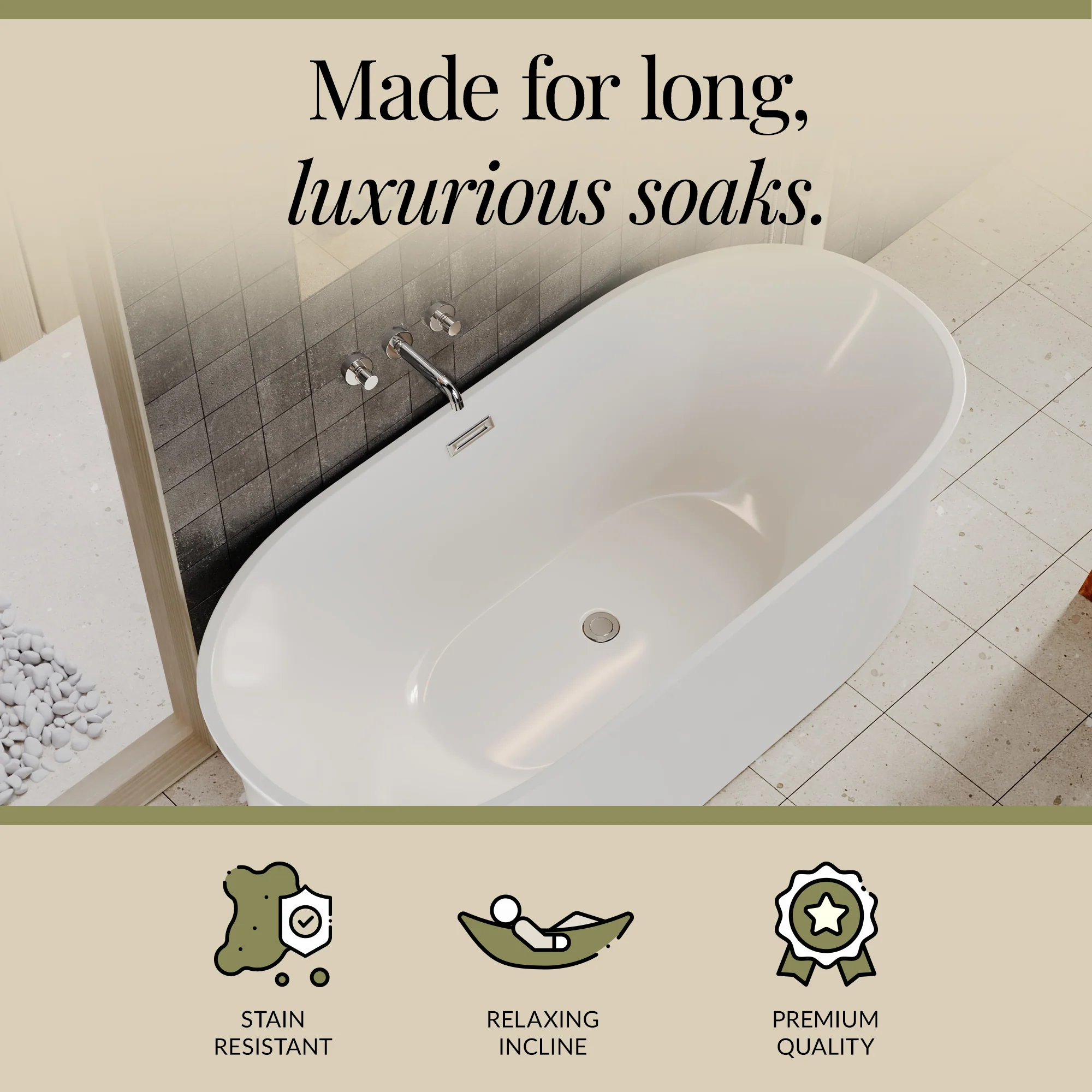 Contemporary White Curved Freestanding Bath from Balterley - Multiple Sizes Available - Image 20