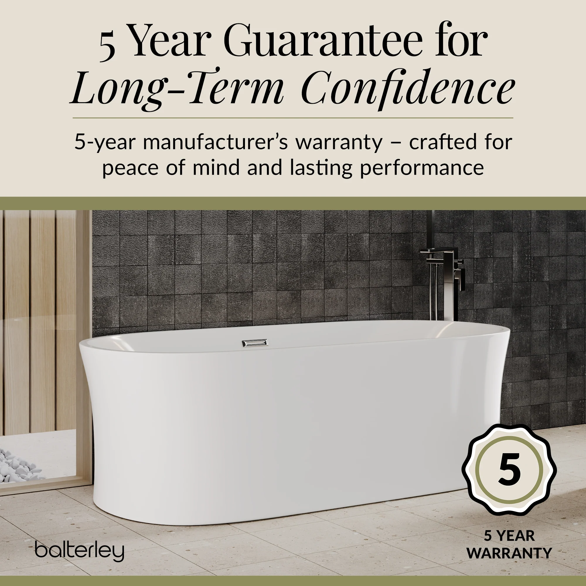 Contemporary White Curved Freestanding Bath from Balterley - Multiple Sizes Available - Image 21