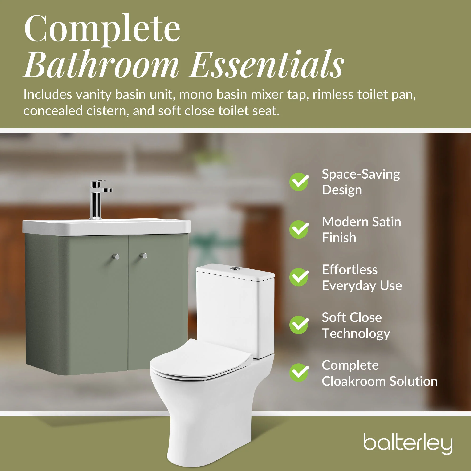 Curve Cloakroom Set - Wall Hung Vanity Basin Unit, Toilet and Mono Basin Mixer Tap - Image 67