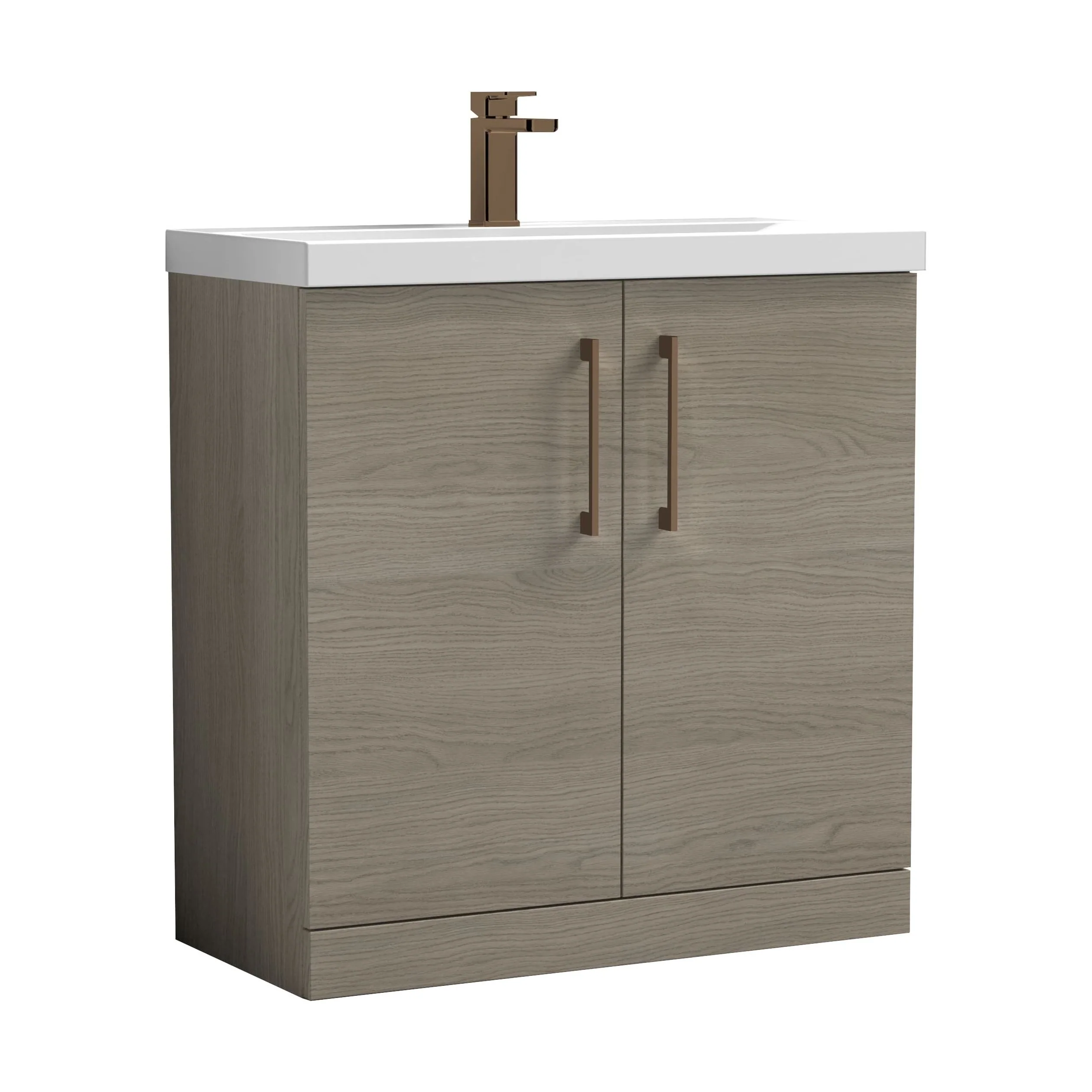 Floor Standing 2-Door Vanity & Mid-Edge Basin – Choice of Colour and Handle Finish - Image 102