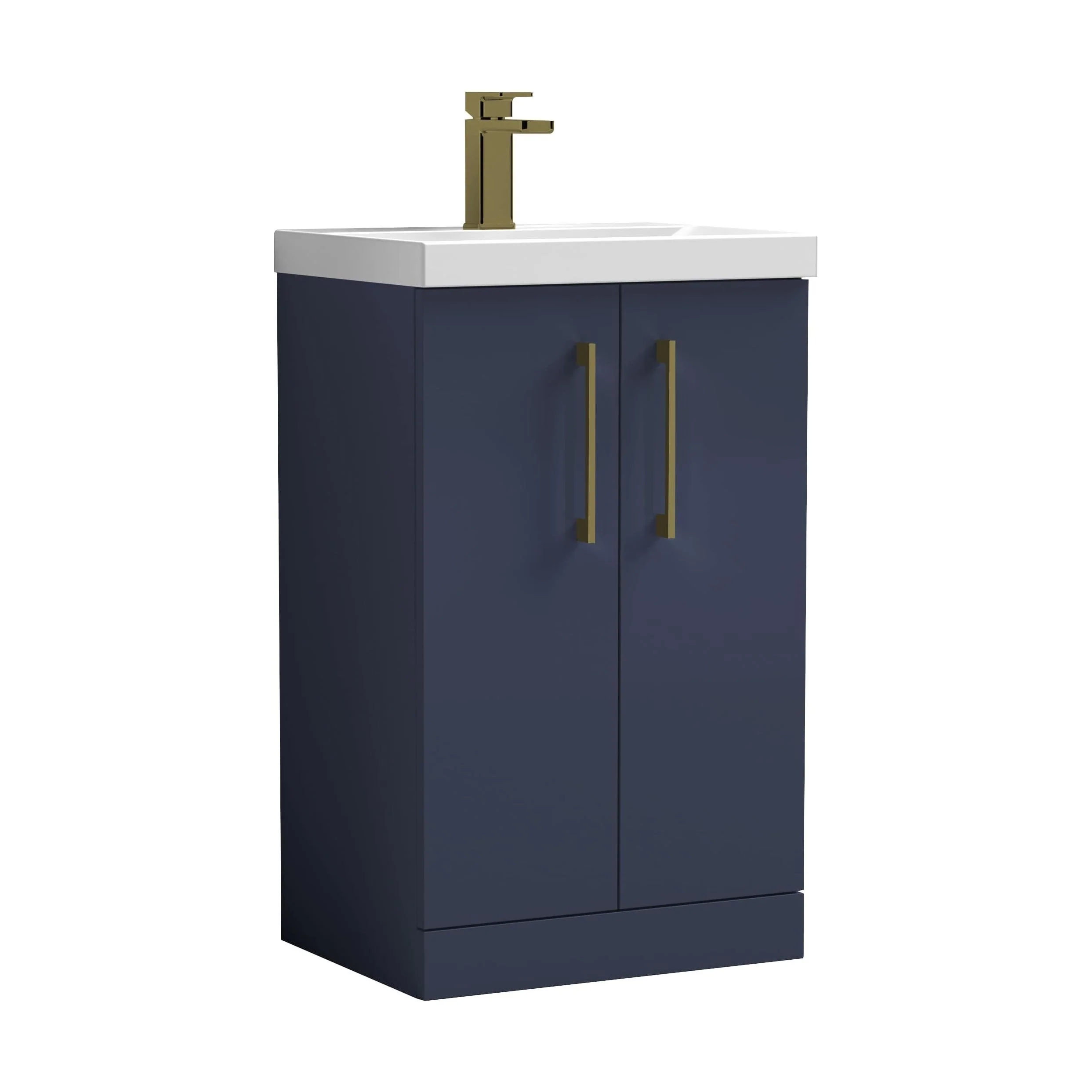 Floor Standing 2-Door Vanity & Mid-Edge Basin – Choice of Colour and Handle Finish - Image 103