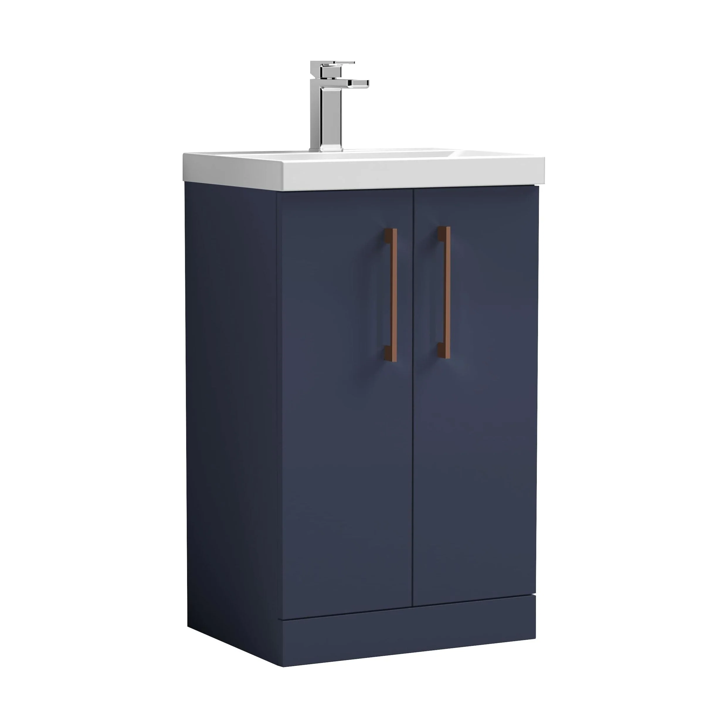Floor Standing 2-Door Vanity & Mid-Edge Basin – Choice of Colour and Handle Finish - Image 105