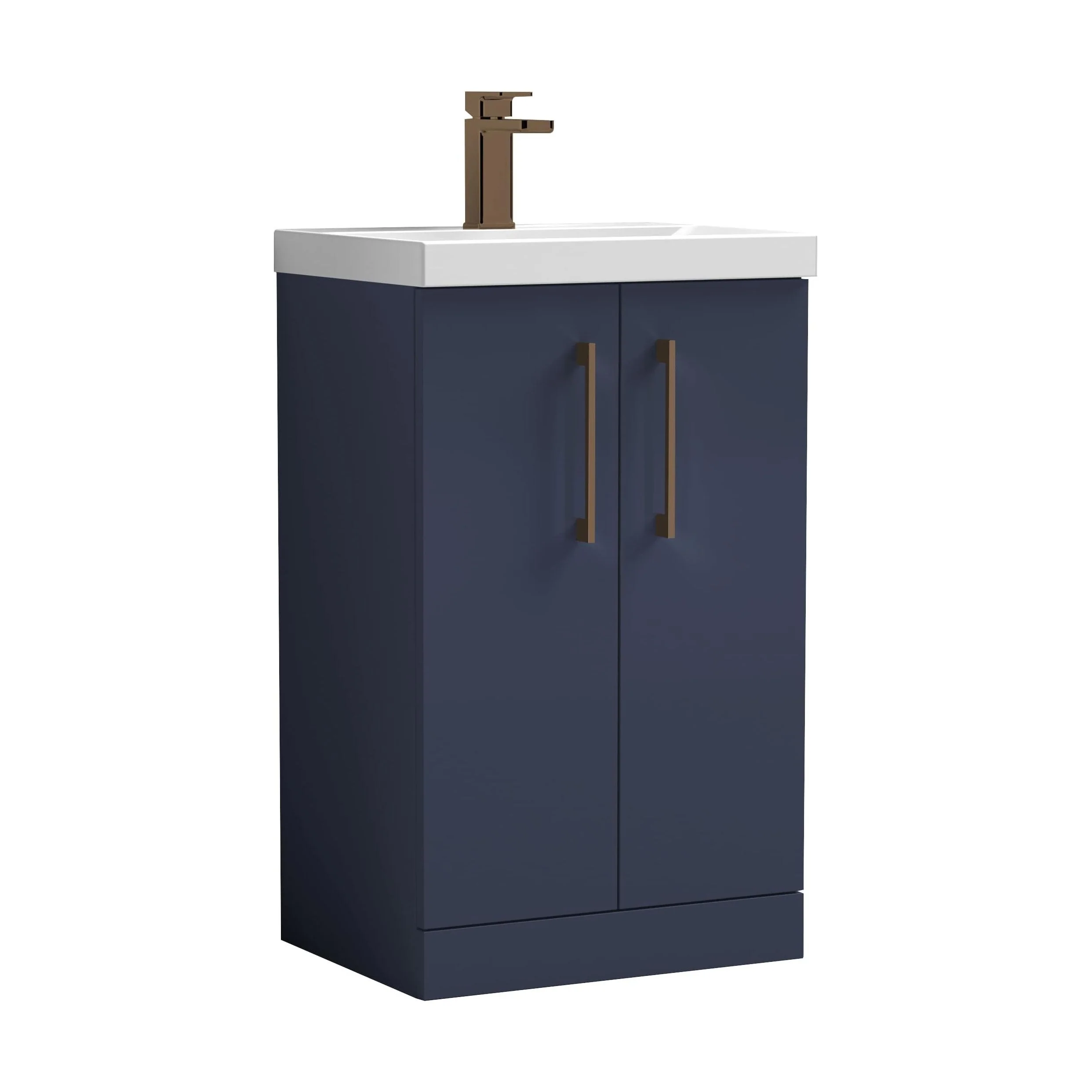 Floor Standing 2-Door Vanity & Mid-Edge Basin – Choice of Colour and Handle Finish - Image 107