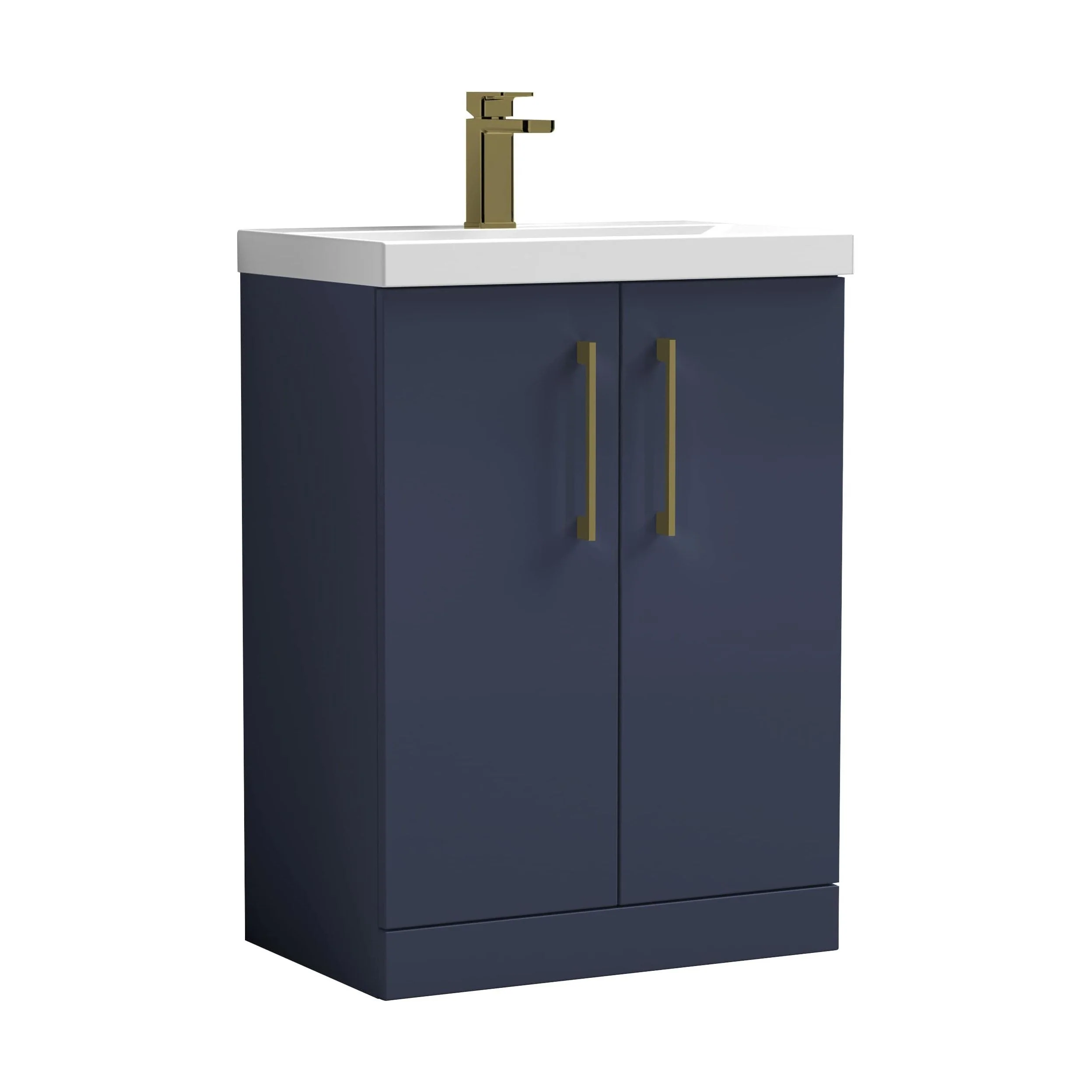 Floor Standing 2-Door Vanity & Mid-Edge Basin – Choice of Colour and Handle Finish - Image 108