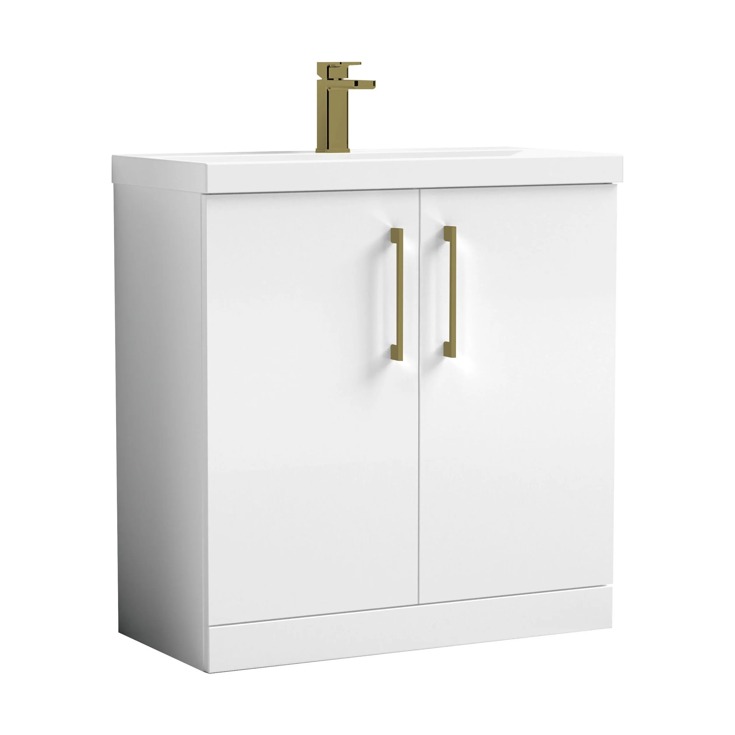 Floor Standing 2-Door Vanity & Mid-Edge Basin – Choice of Colour and Handle Finish - Image 11