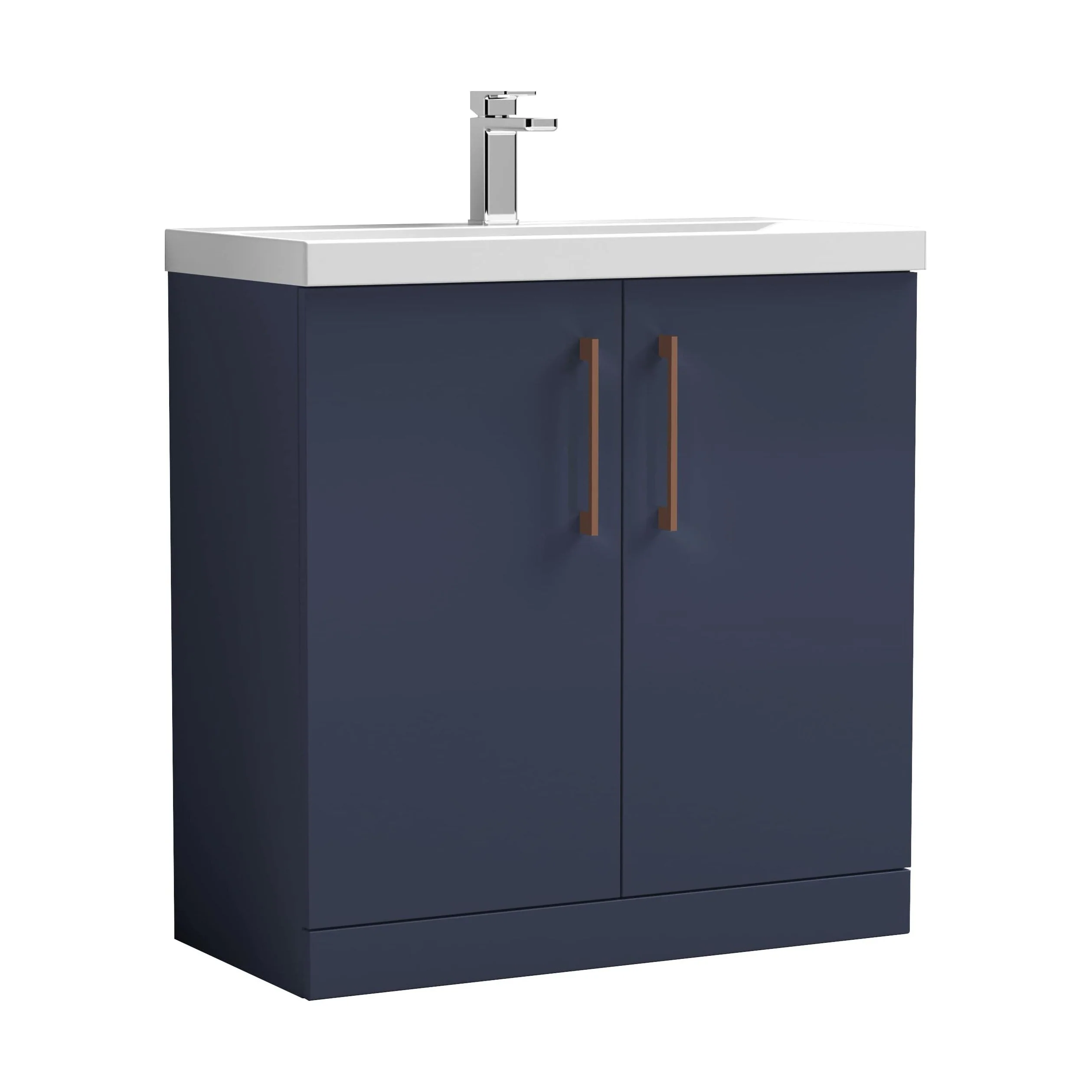 Floor Standing 2-Door Vanity & Mid-Edge Basin – Choice of Colour and Handle Finish - Image 115