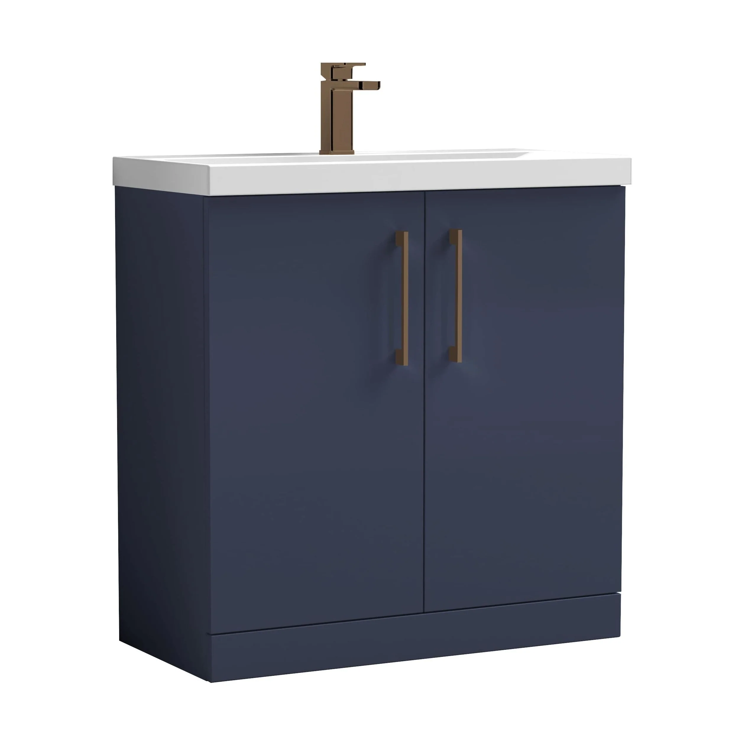 Floor Standing 2-Door Vanity & Mid-Edge Basin – Choice of Colour and Handle Finish - Image 117