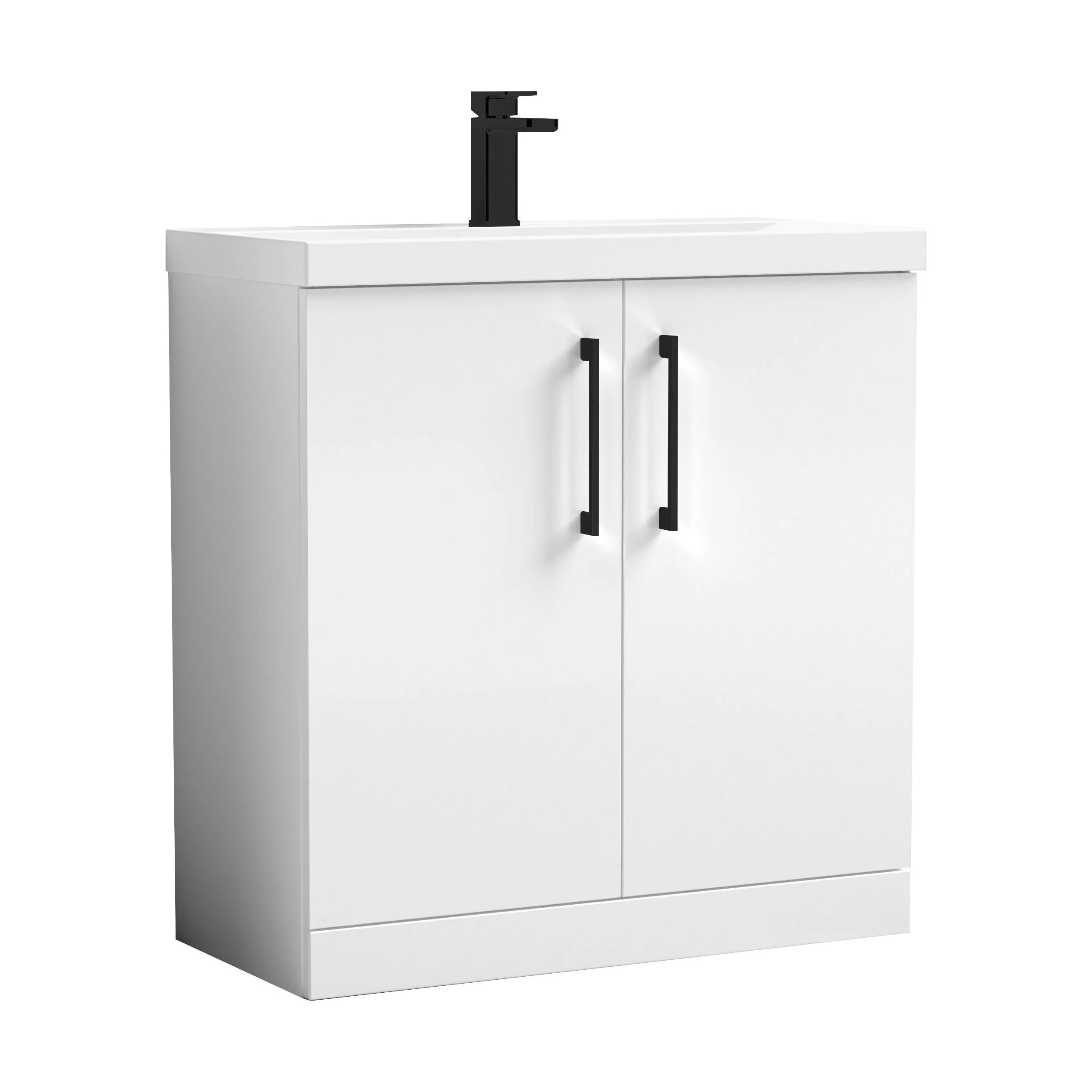 Floor Standing 2-Door Vanity & Mid-Edge Basin – Choice of Colour and Handle Finish - Image 12