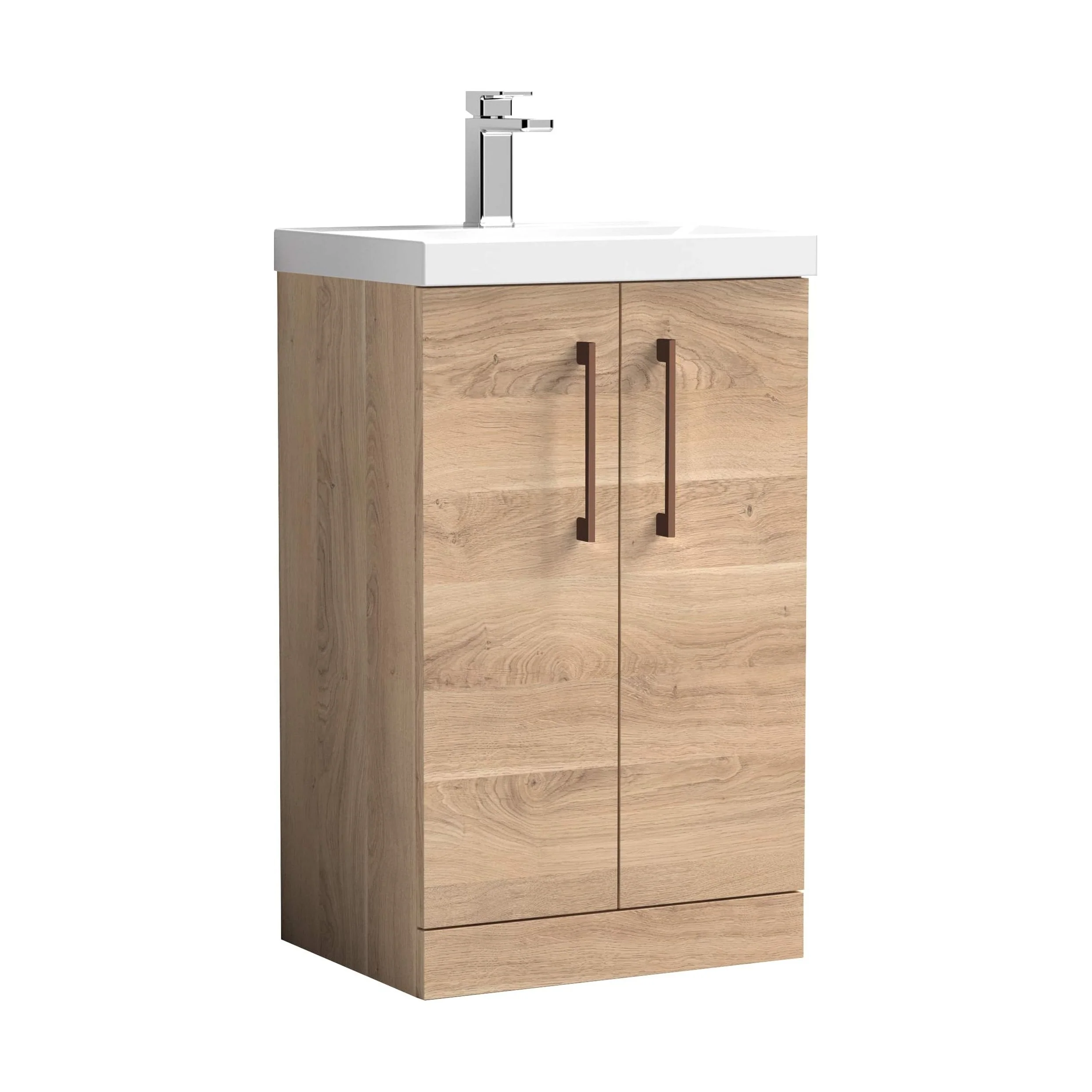 Floor Standing 2-Door Vanity & Mid-Edge Basin – Choice of Colour and Handle Finish - Image 120